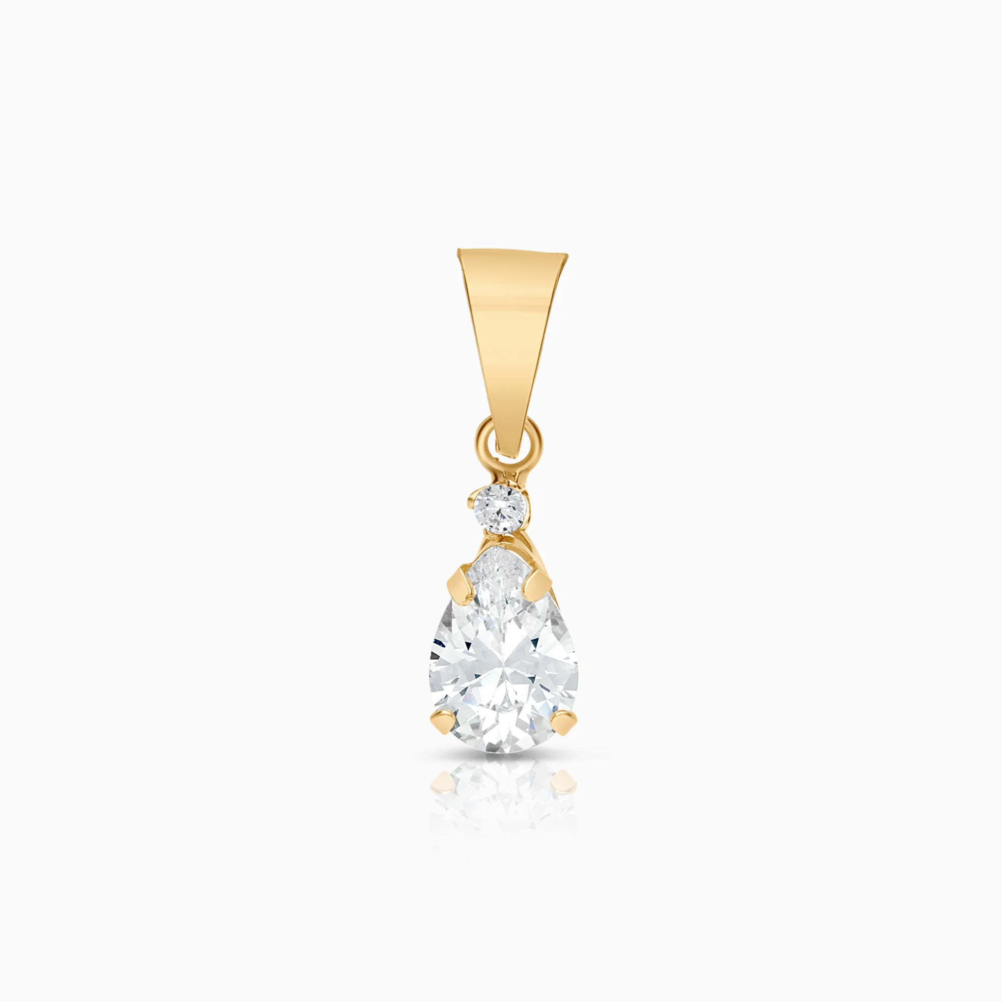 Solitaire pendant 0.50g 18K gold