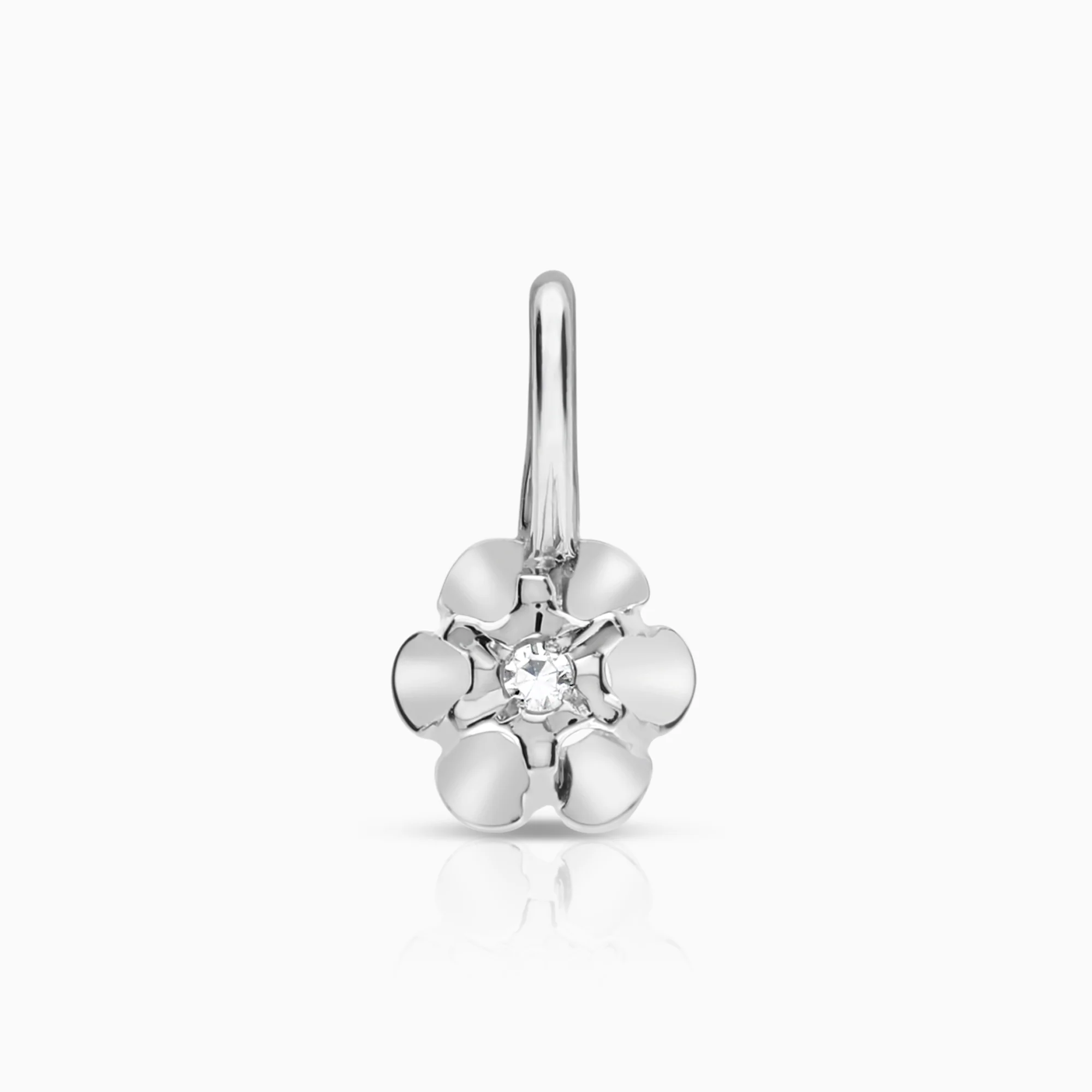 Solitaire pendant 0.01ct 18K white gold