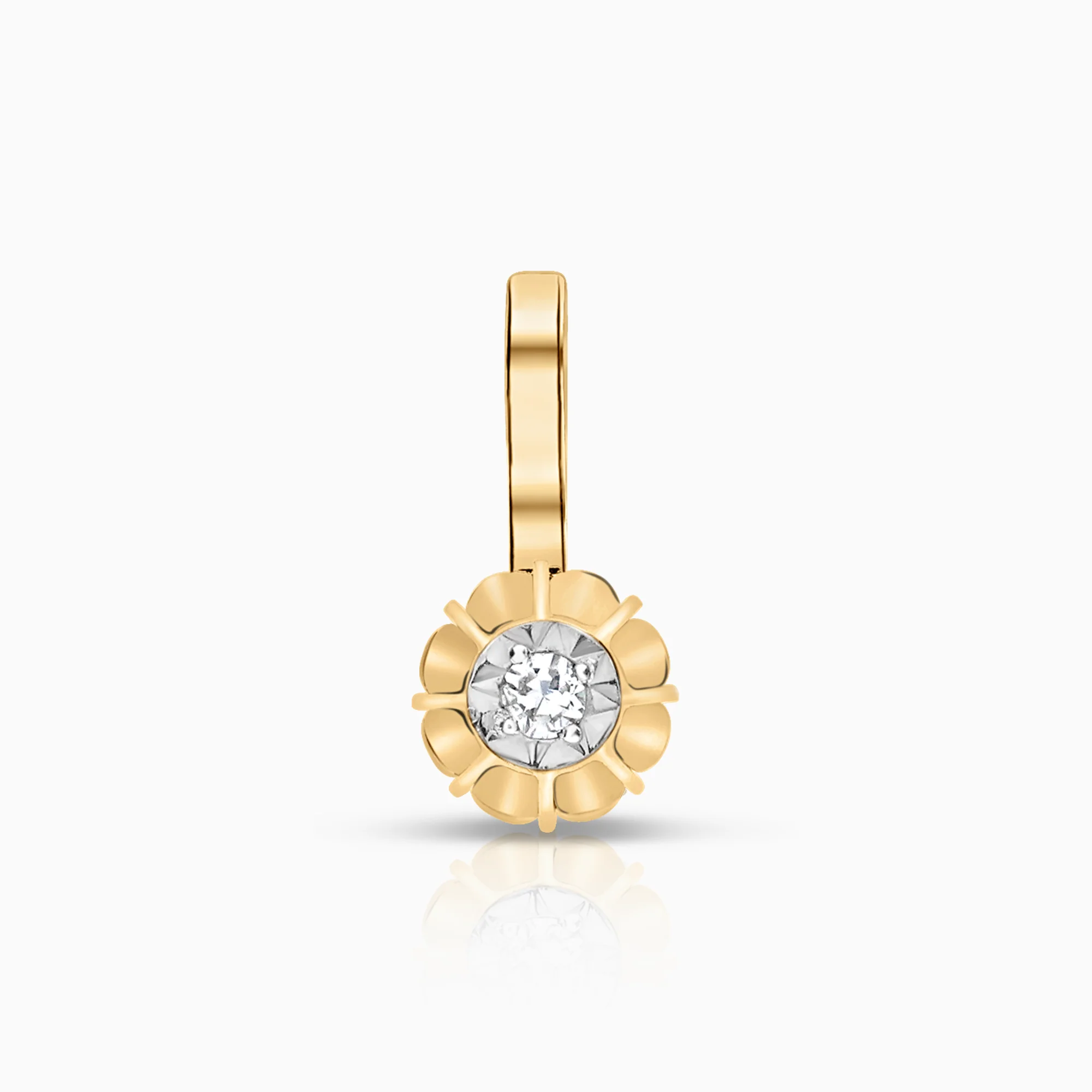Solitaire pendant 0.02ct 18K gold