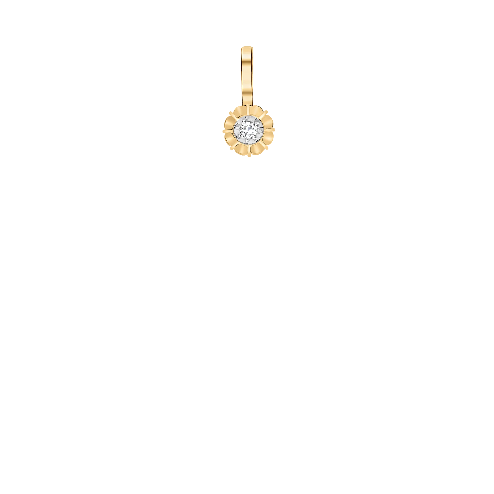 Solitaire pendant 0.02ct 18K gold - Image 2