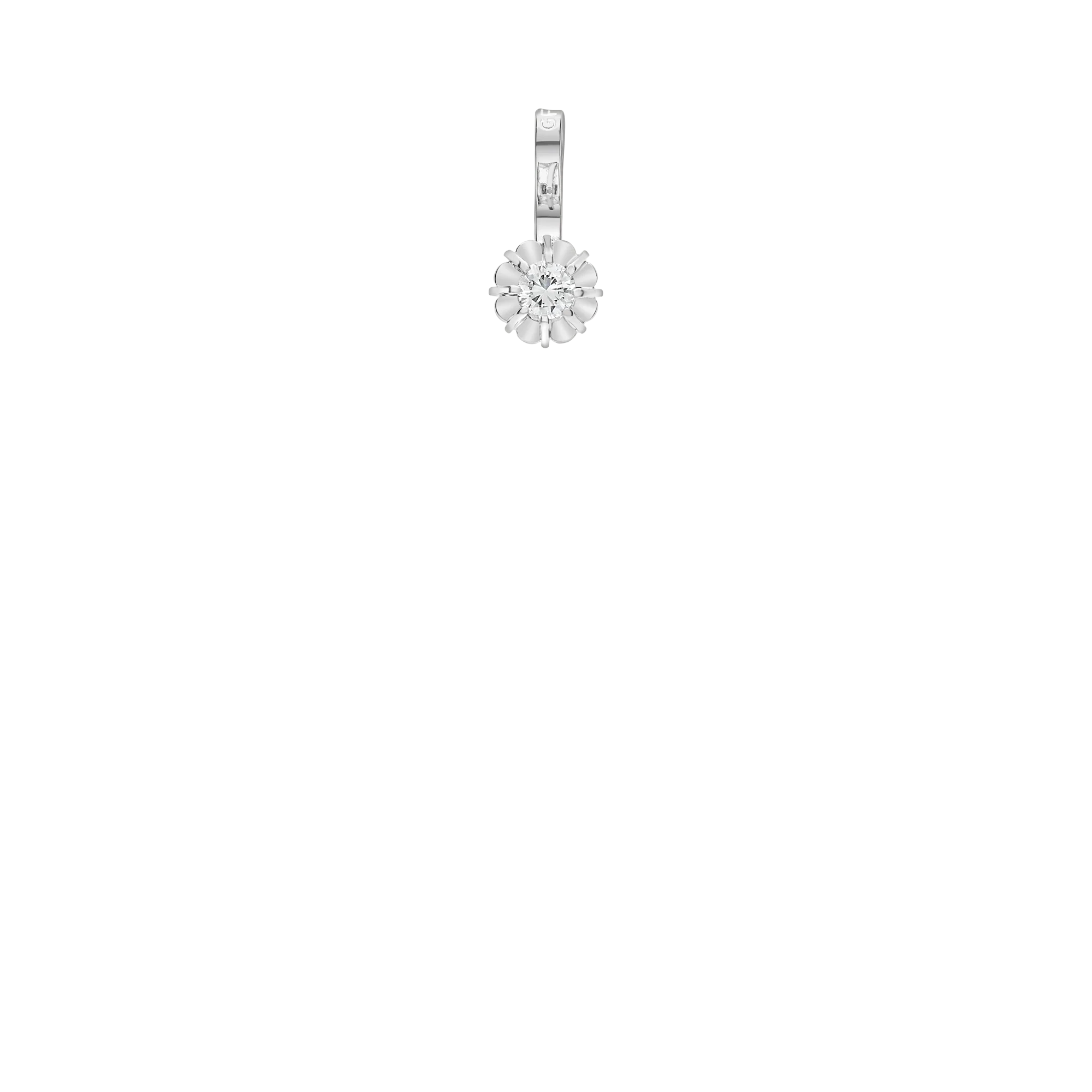 Solitaire Pendant 0.06ct 18K White Gold - Image 2
