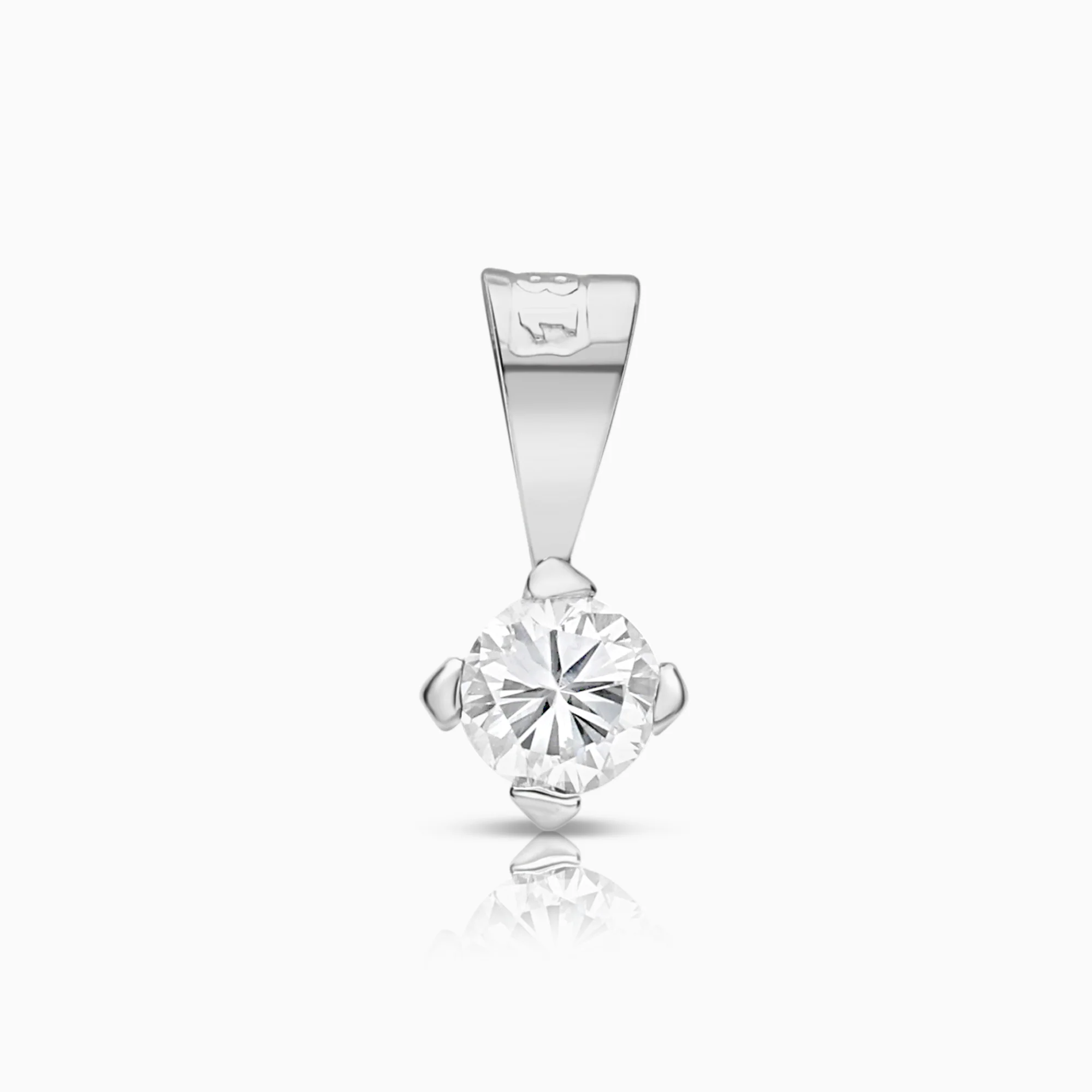 Solitaire pendant 0.11ct 18K white gold