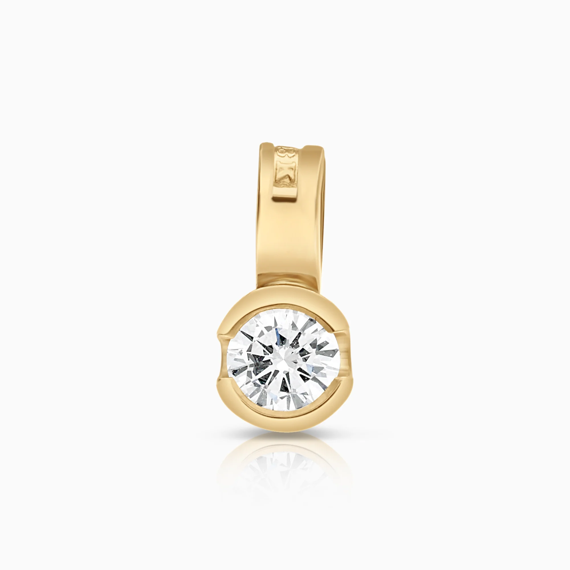 Solitaire Pendant 0.15ct 18K Gold