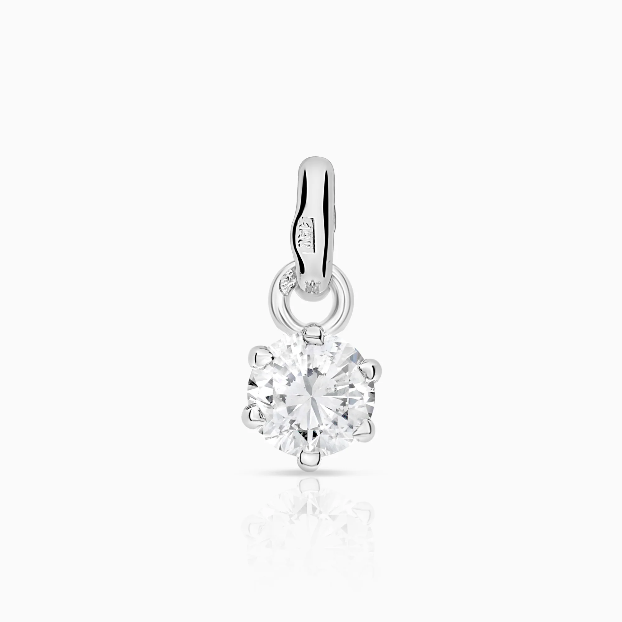 Solitaire pendant 0.30ct 18K white gold
