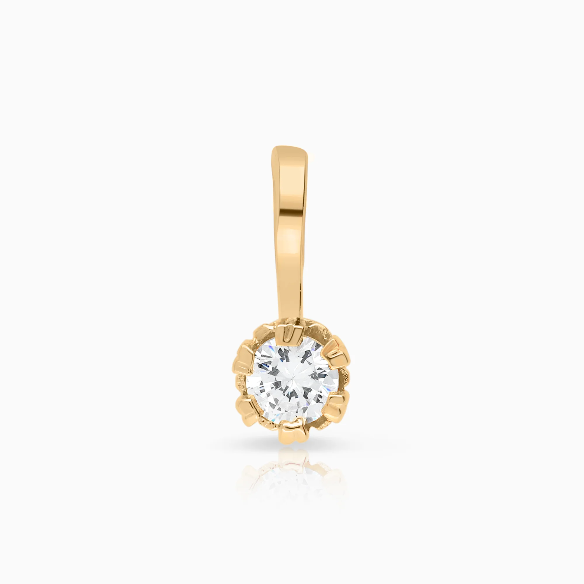 Solitaire pendant cubic zirconia 0.52g 18K gold
