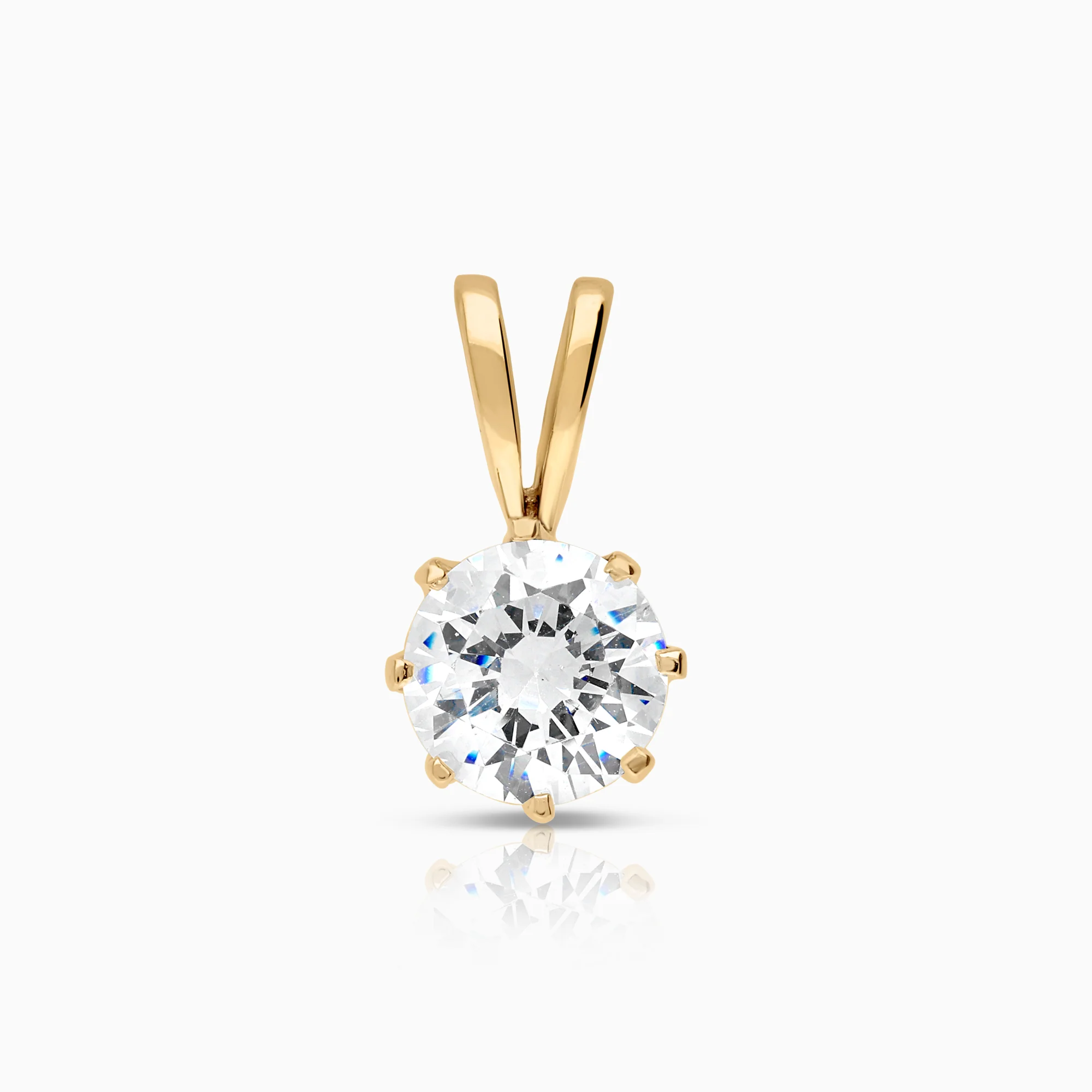 Solitaire pendant cubic zirconia 0.95g 18K gold