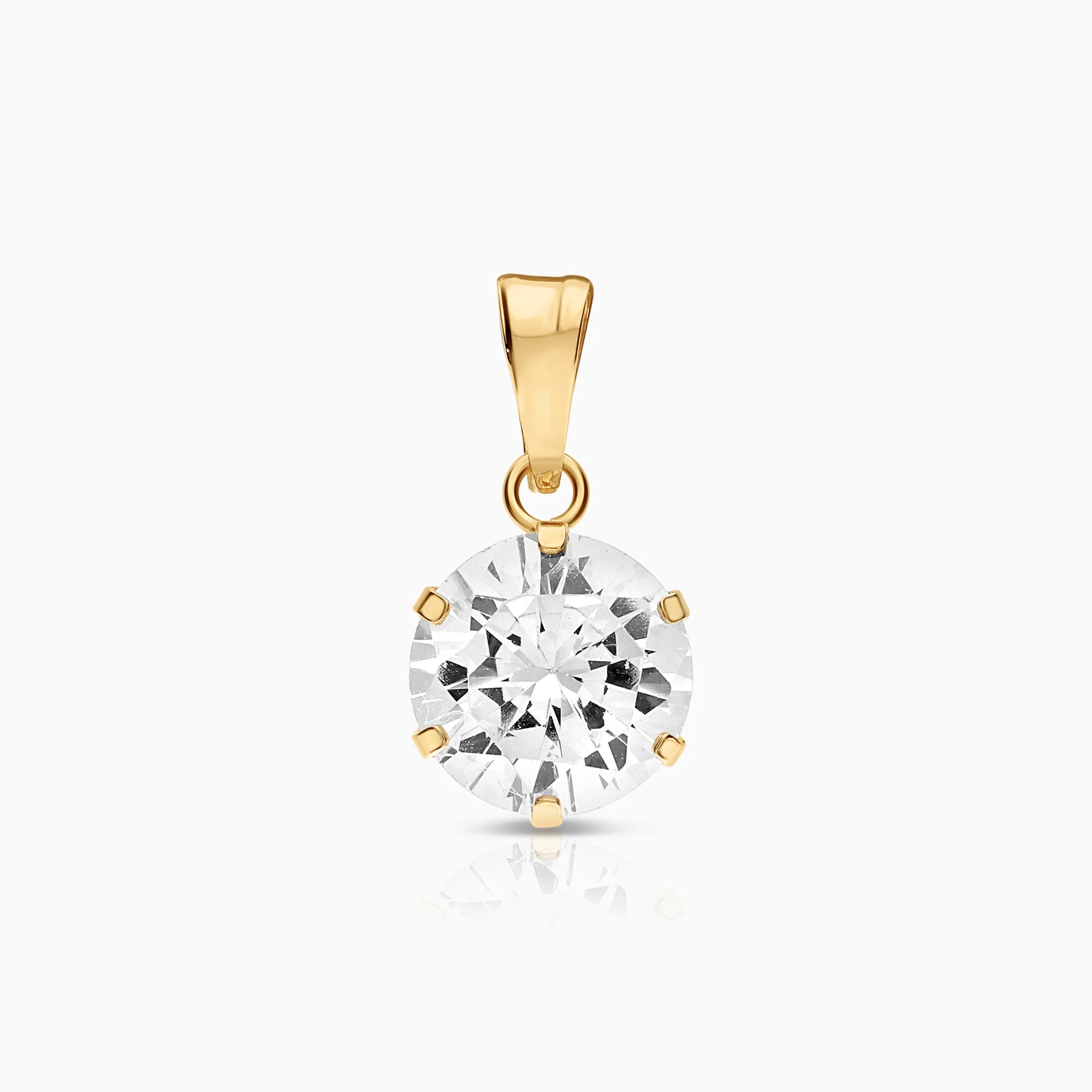 Solitaire pendant cubic zirconia 1.03g 18K gold