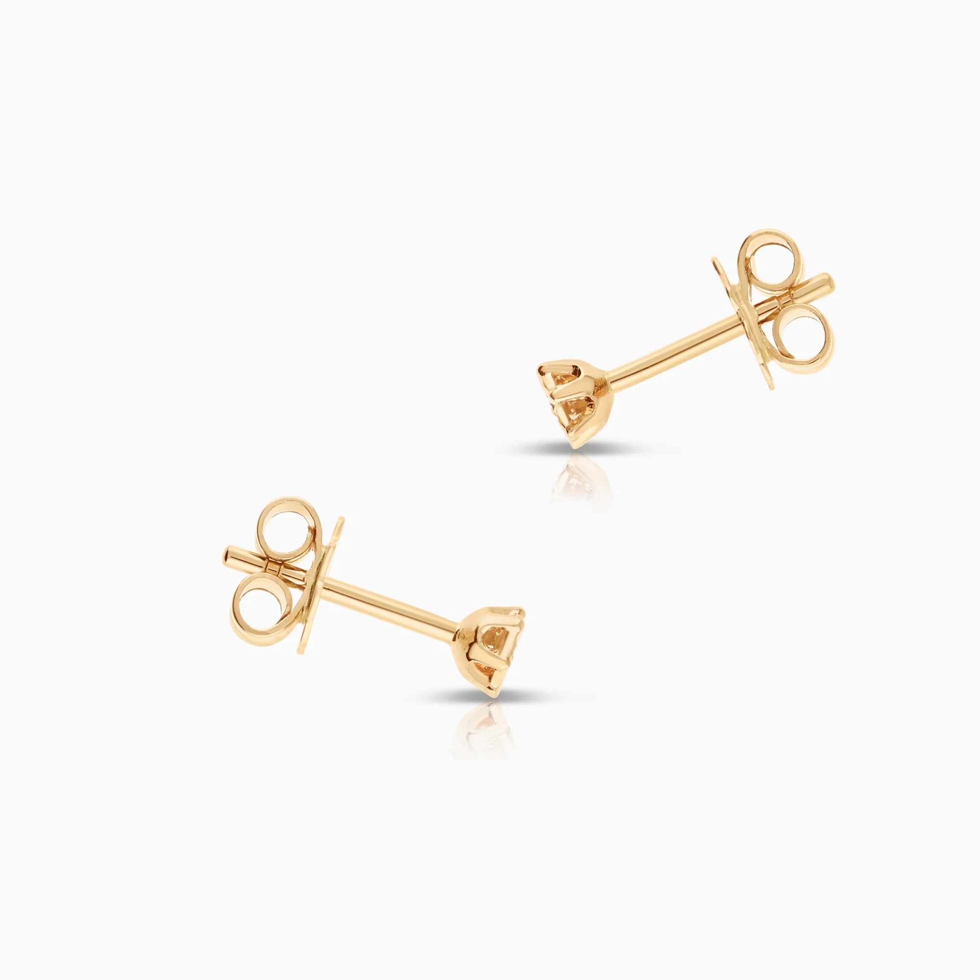 Solitaire earring 0.02ct 18K gold - Image 2