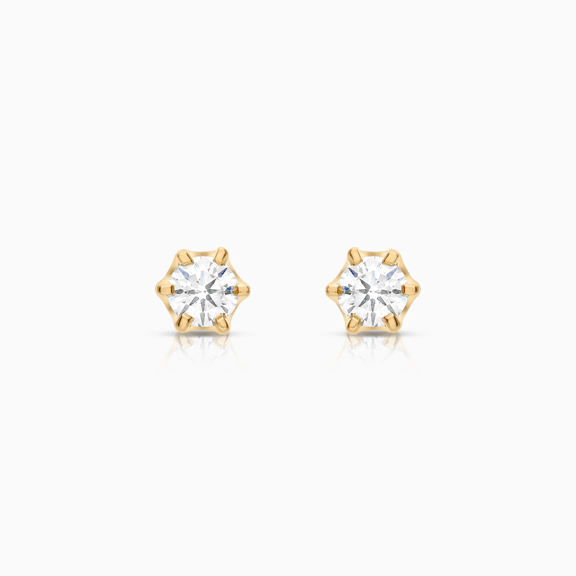 Solitaire earrings 0.25ct 18K gold