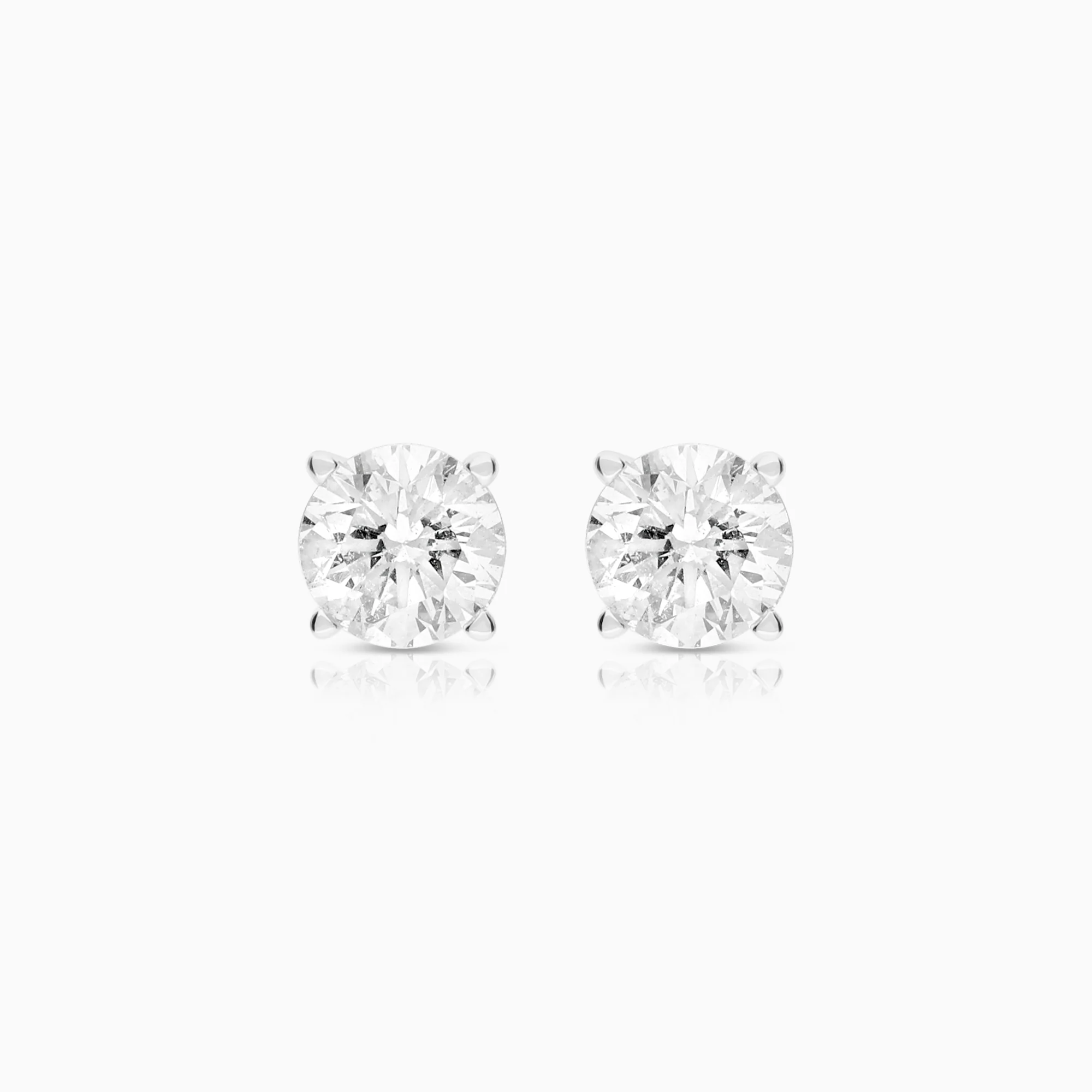 Solitaire earrings 0.70ct 14K