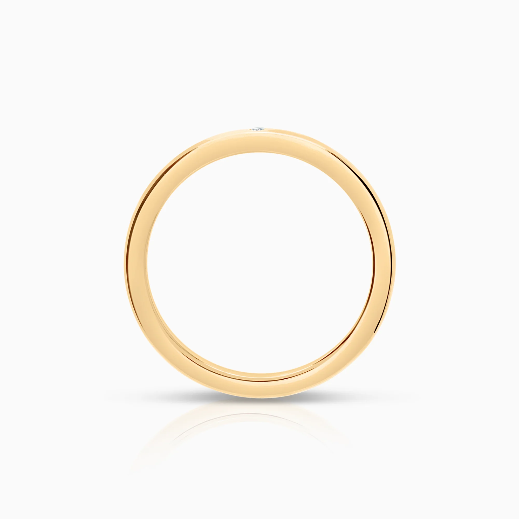 Solitaire ring 0.01ct 9K gold - Image 2