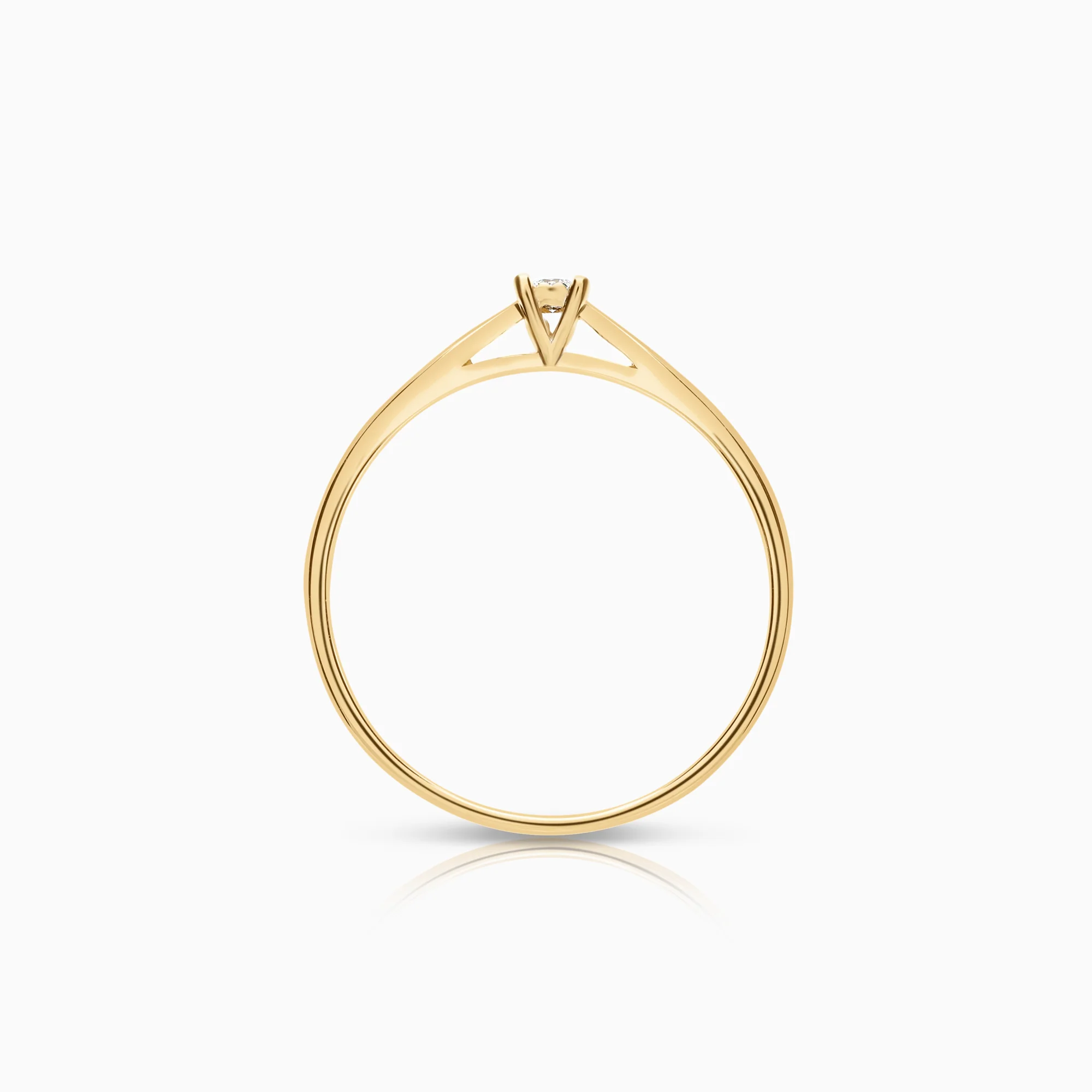 Solitaire ring 0.04ct 18K gold - Image 2