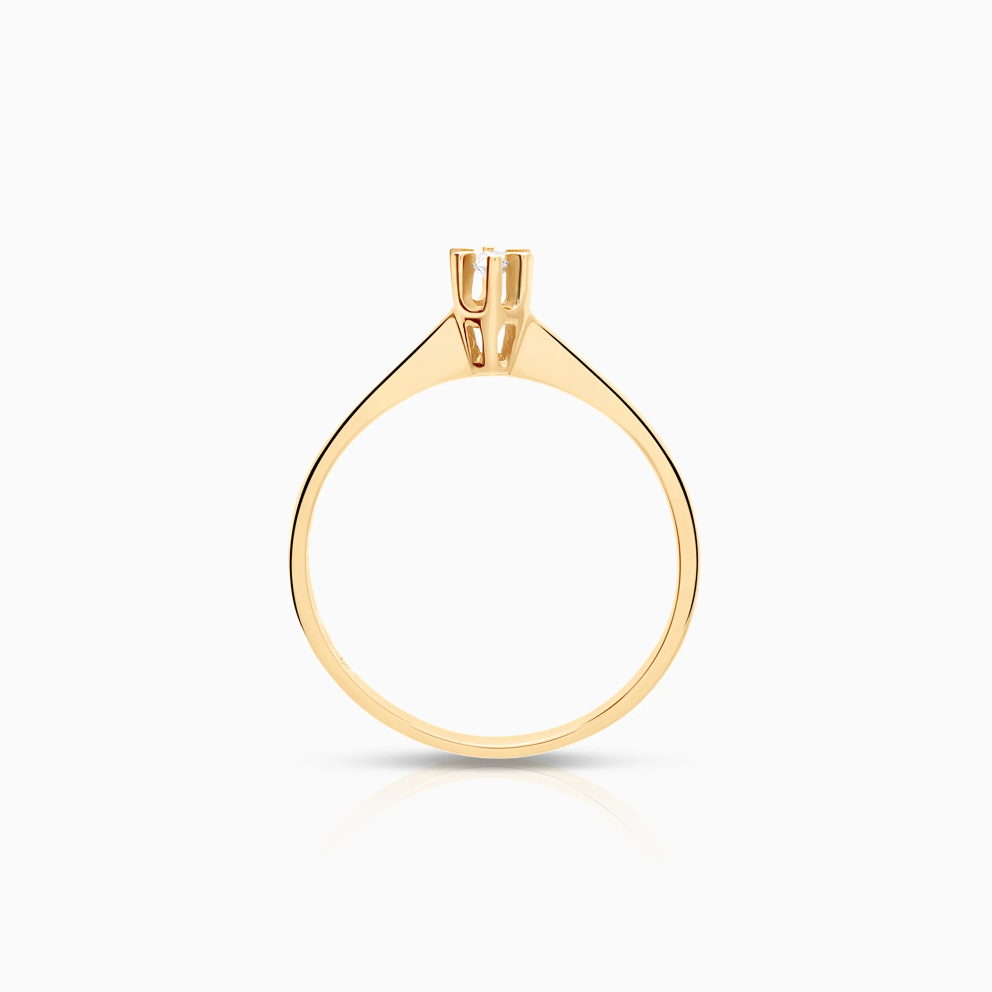 Solitaire ring 0.04ct 18K gold - Image 2