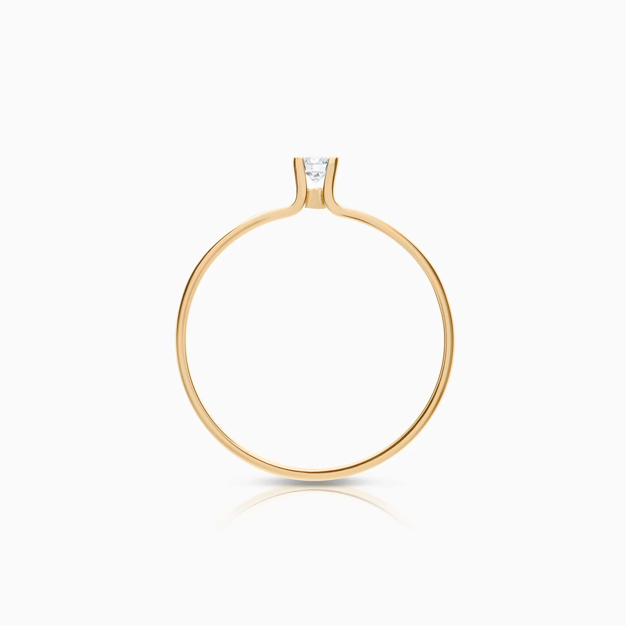 Solitaire ring 0.14ct 18K gold - Image 2