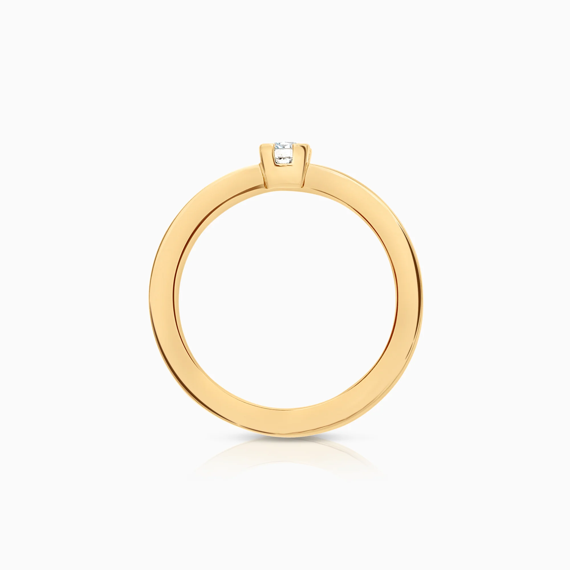 Solitaire ring 0.14ct 18K gold - Image 2