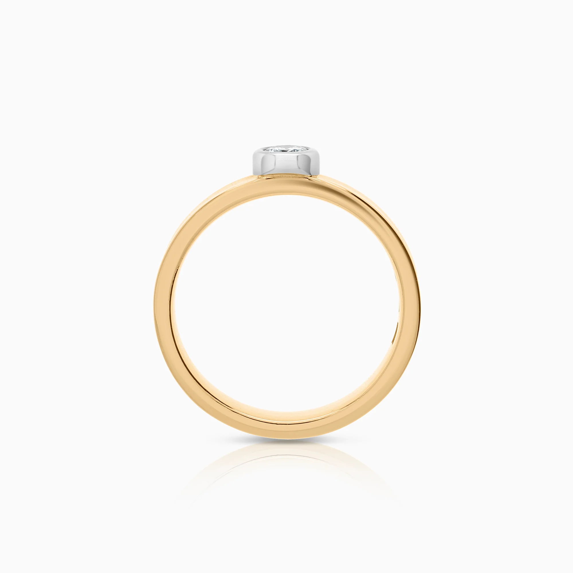Solitaire ring 0.16ct 18K gold - Image 2