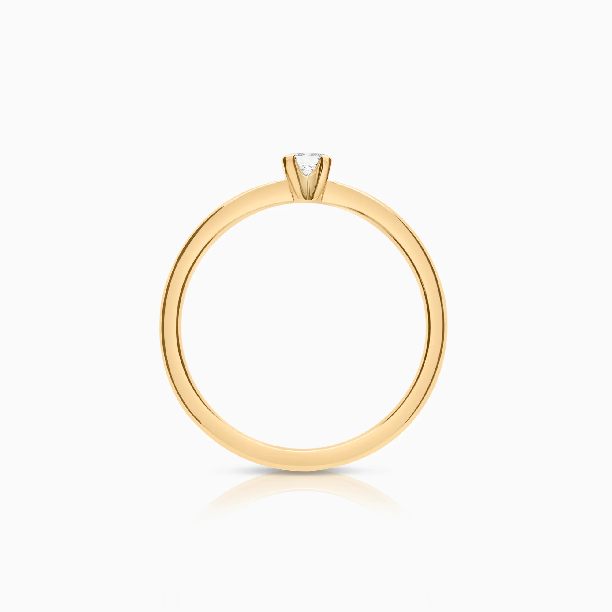 Solitaire ring 0.17ct 18K gold - Image 2