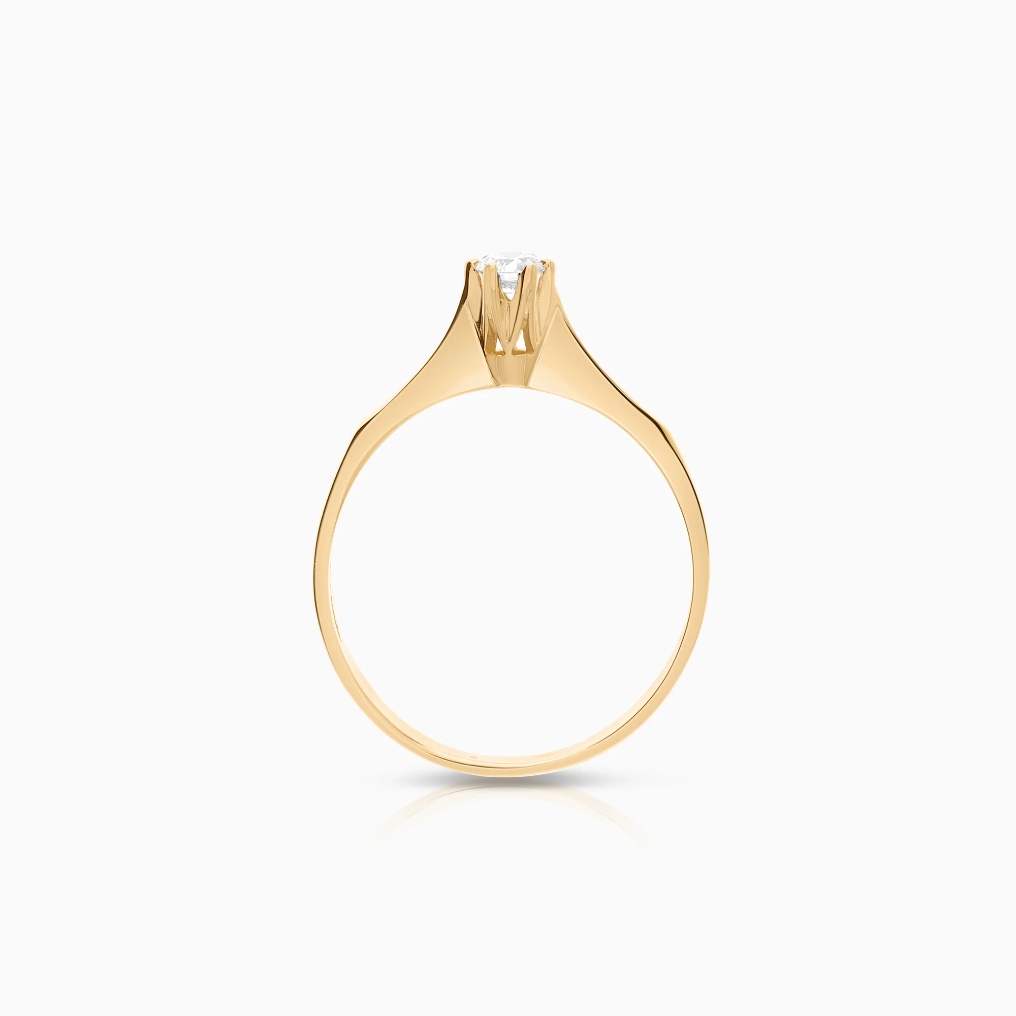 Solitaire ring 0.17ct 18K gold - Image 2