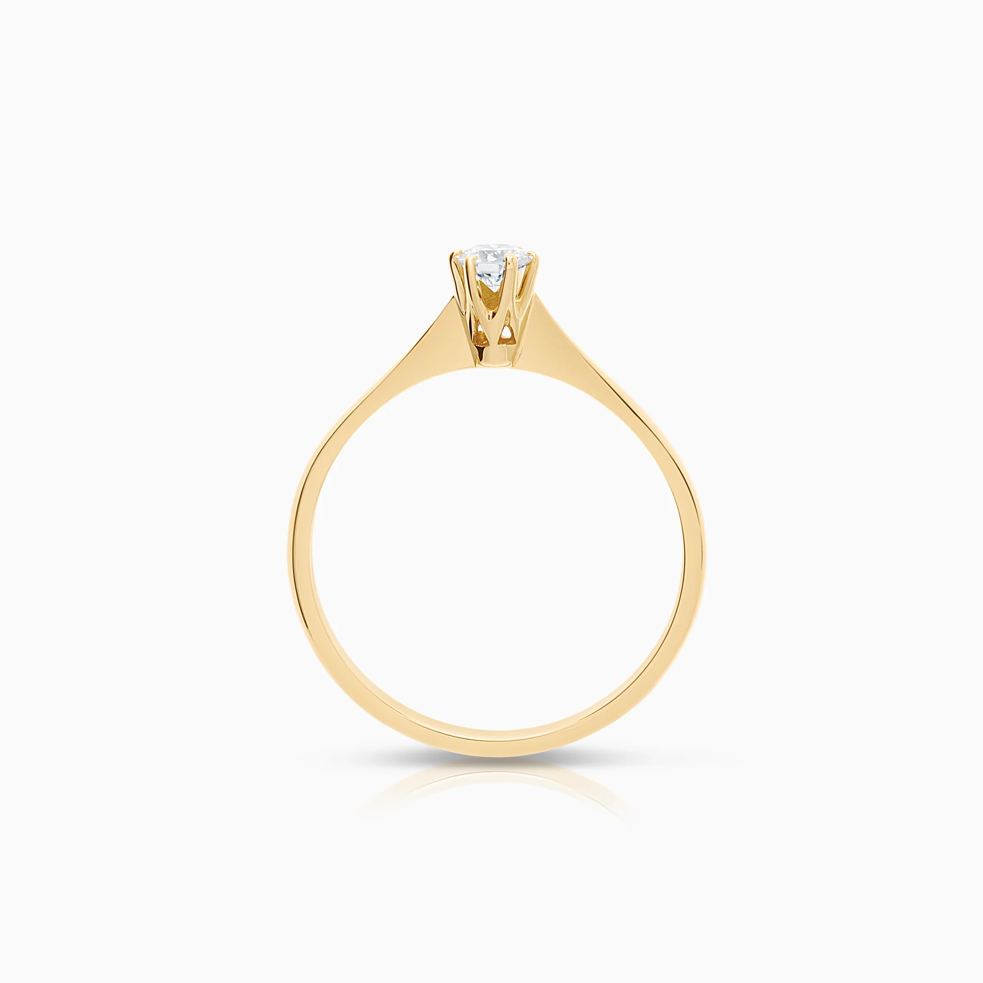 Solitaire ring 0.18ct 18K gold - Image 2