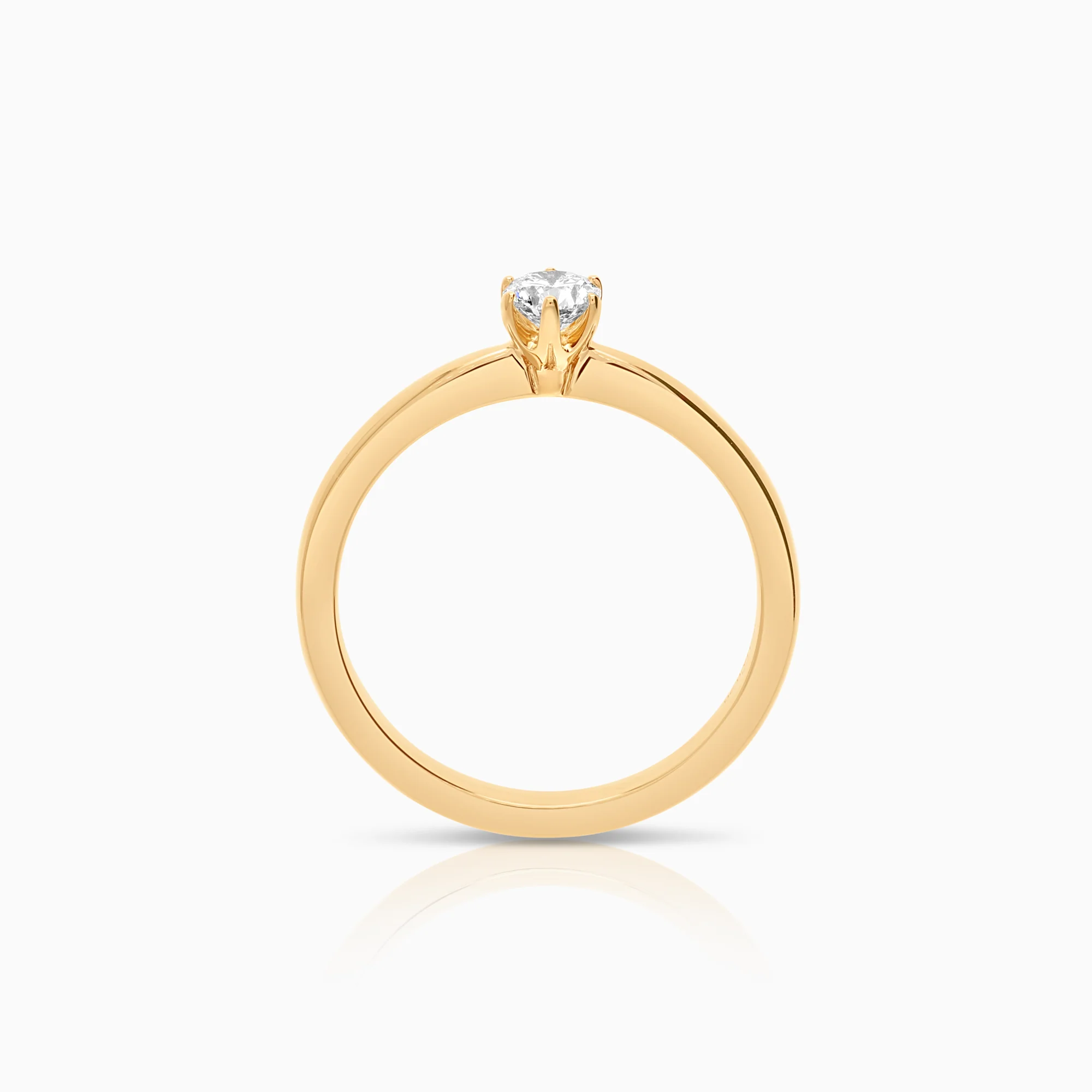 Solitaire ring 0.20ct 18K gold - Image 2