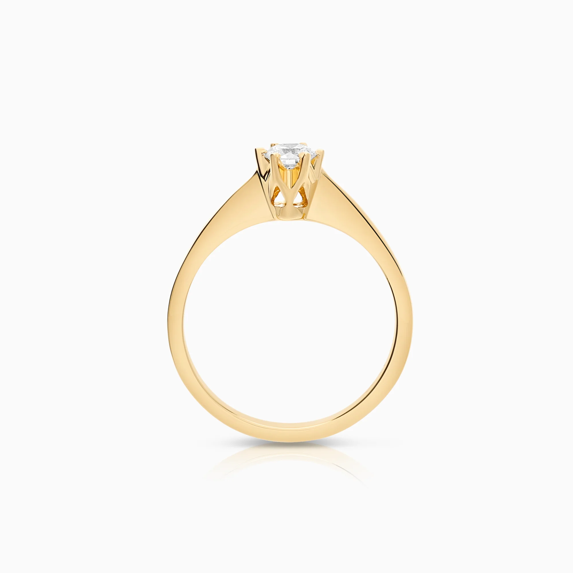 Solitaire ring 0.20ct 18K gold - Image 2