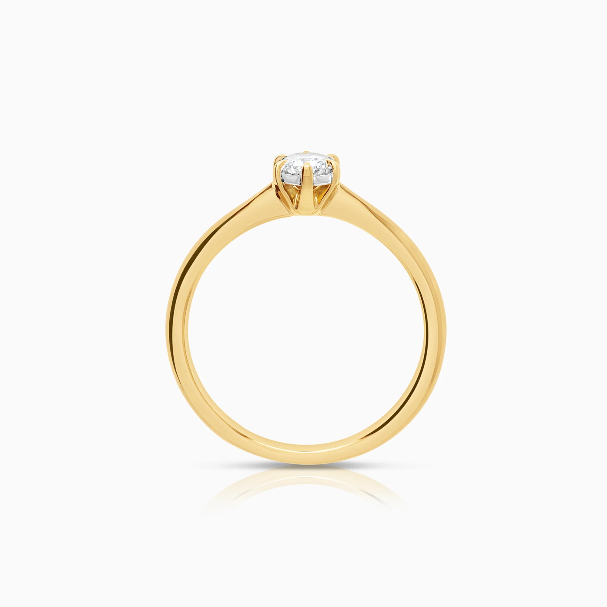 Solitaire ring 0.20ct 18K gold - Image 2