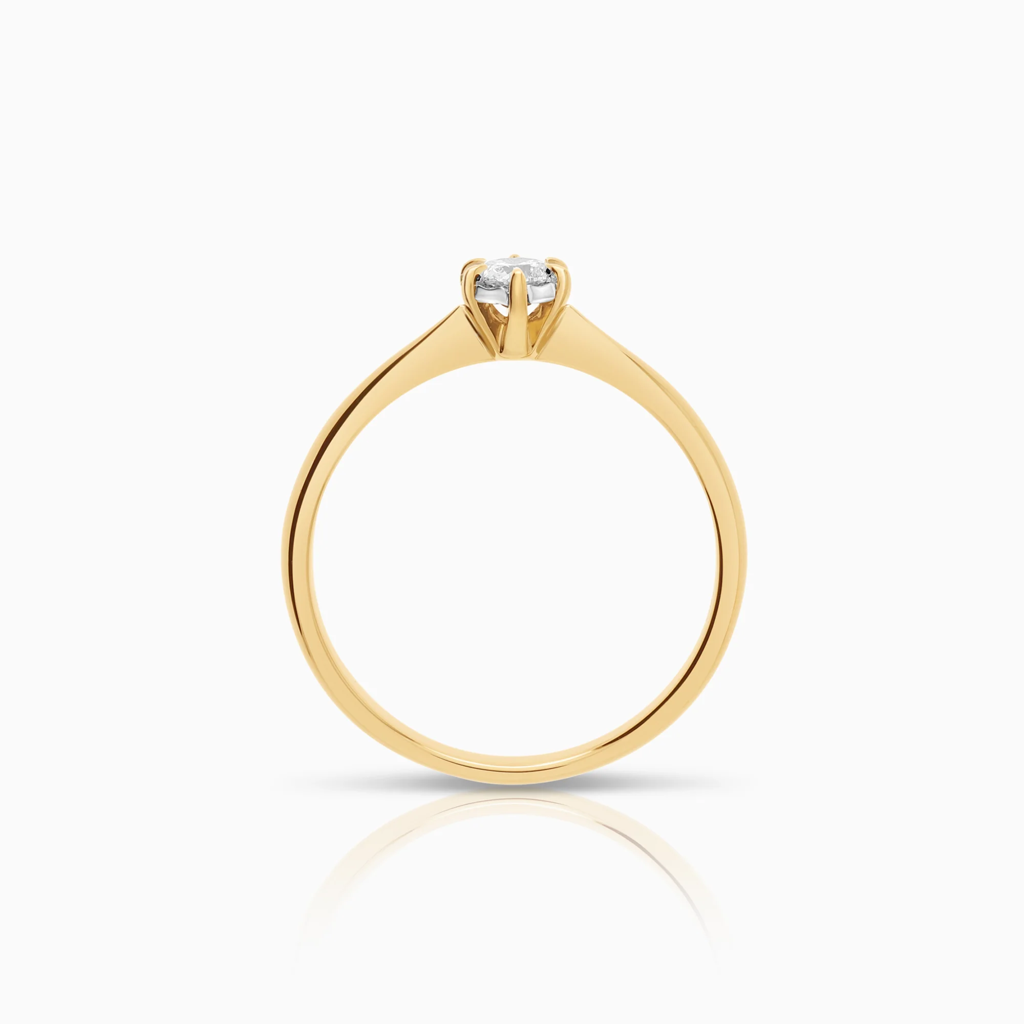 Solitaire ring 0.20ct 18K gold - Image 2