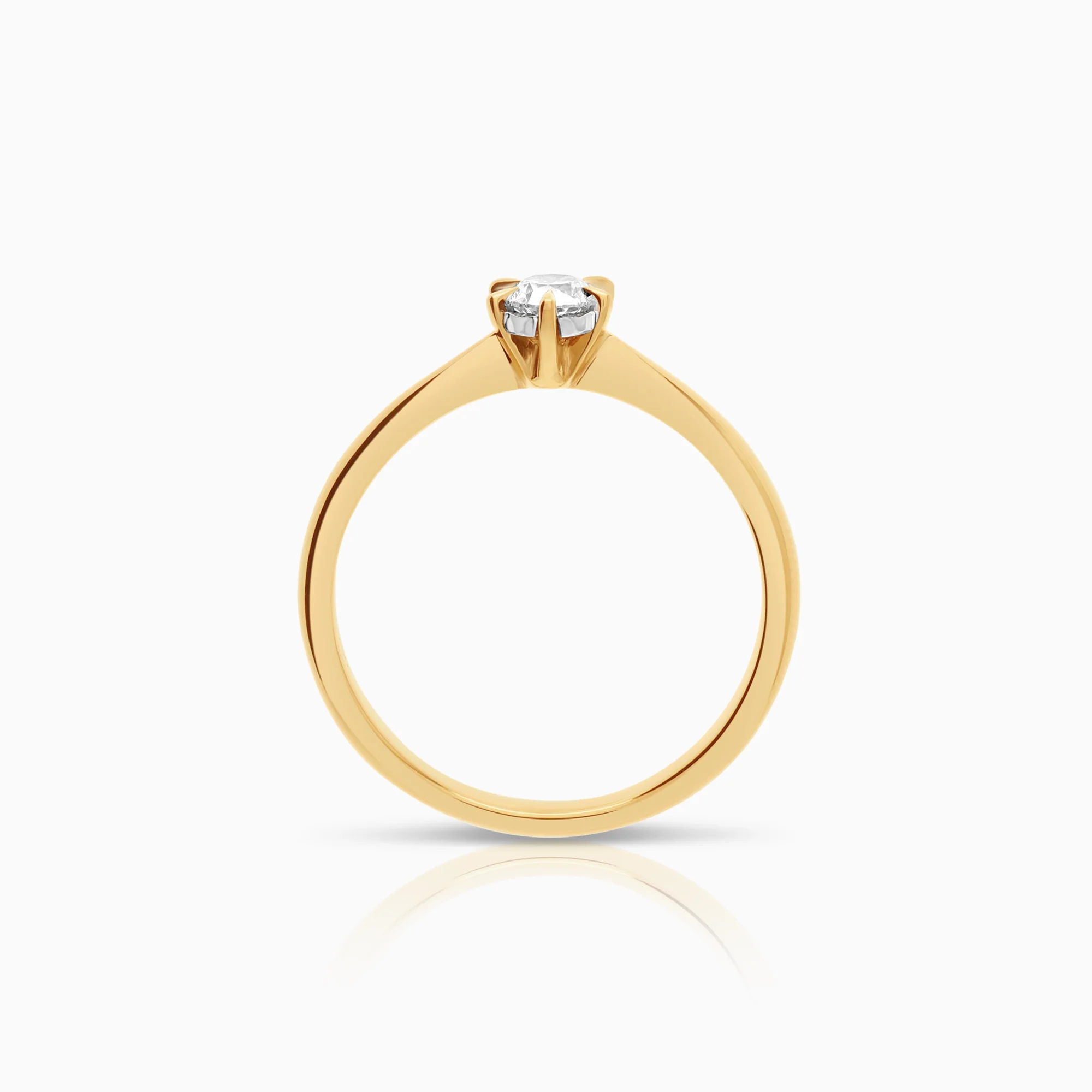 Solitaire ring 0.20ct 18K gold - Image 2