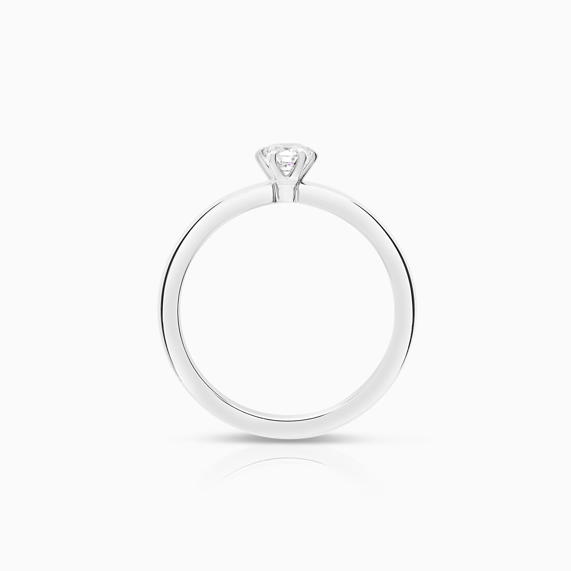 Solitaire ring 0.20ct 18K white gold - Image 2