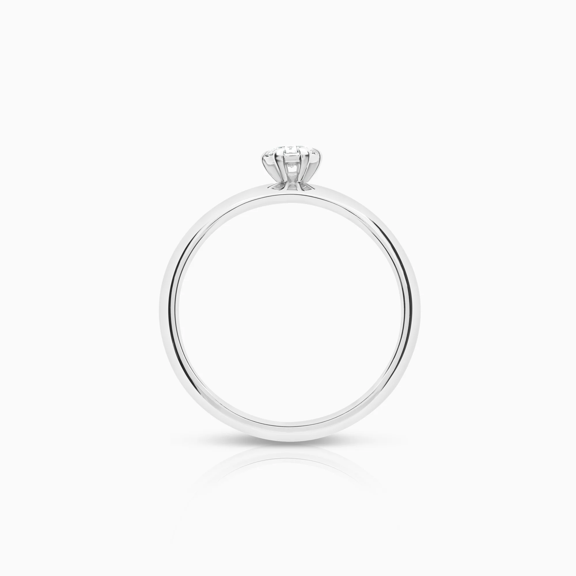 Solitaire ring 0.20ct 18K white gold - Image 2