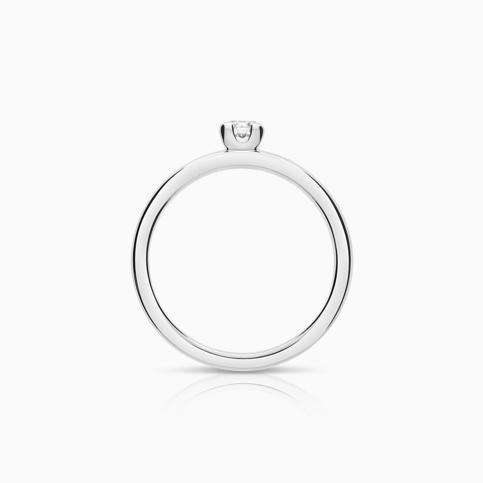 Solitaire ring 0.20ct 18K white gold - Image 2