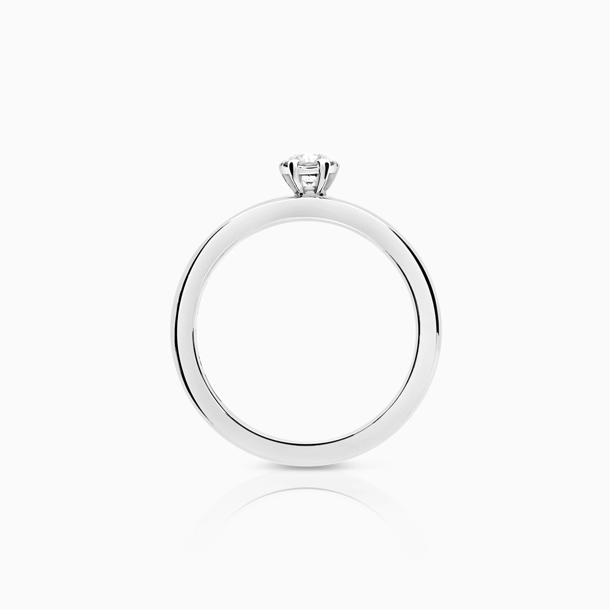Solitaire ring 0.20ct 18K white gold - Image 2