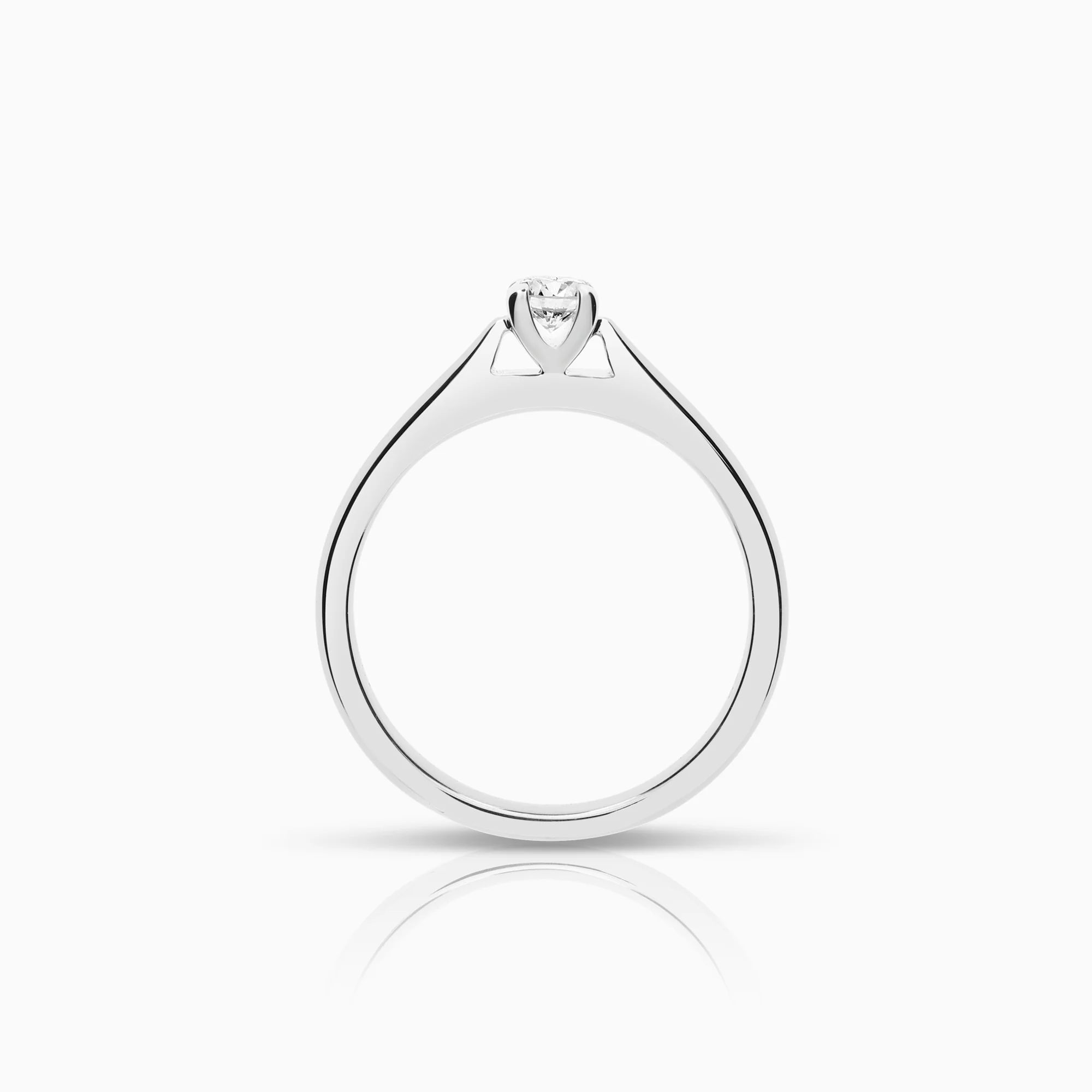Solitaire ring 0.20ct 18K white gold - Image 2