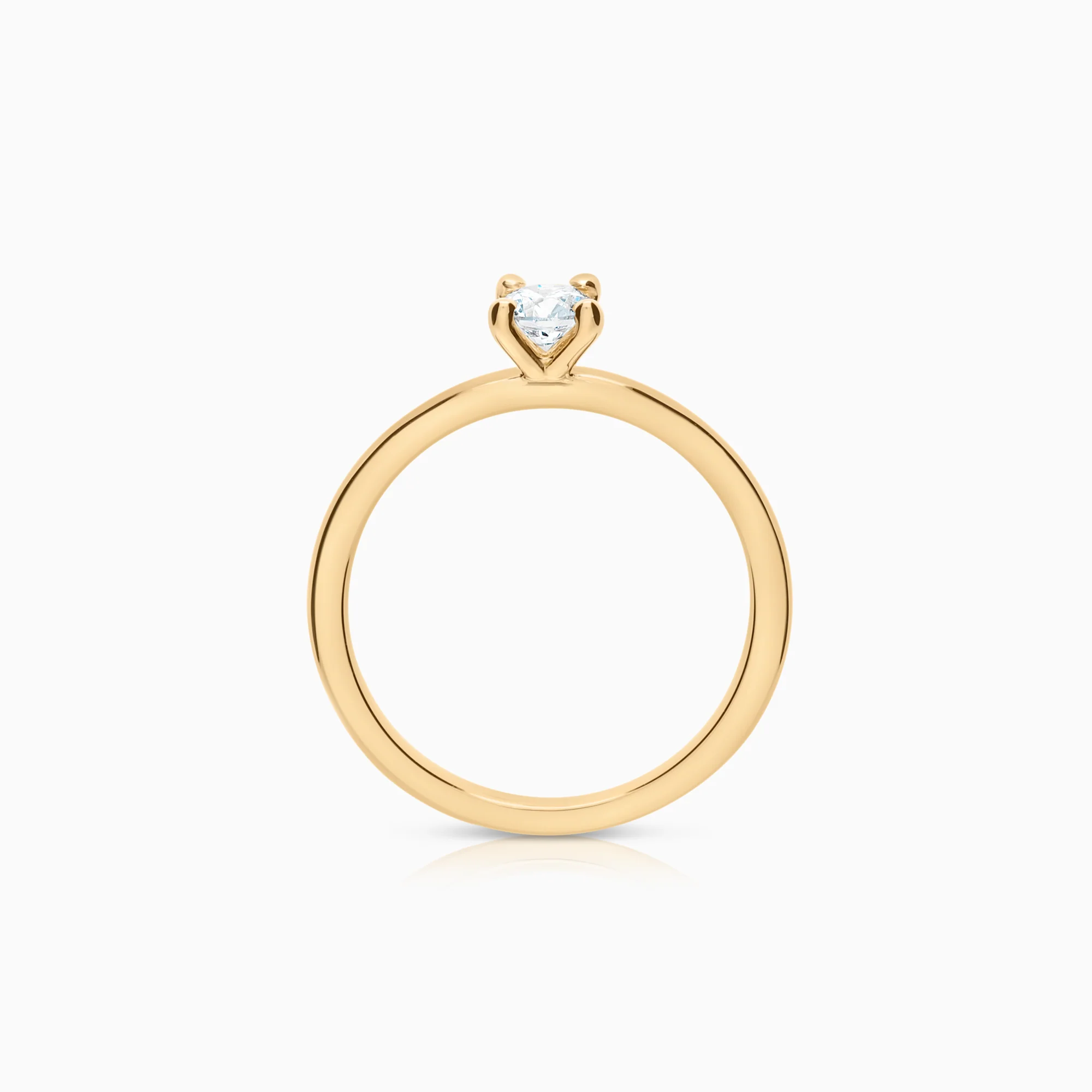 Solitaire ring 0.22ct lab-grown diamond 18K gold - Image 2
