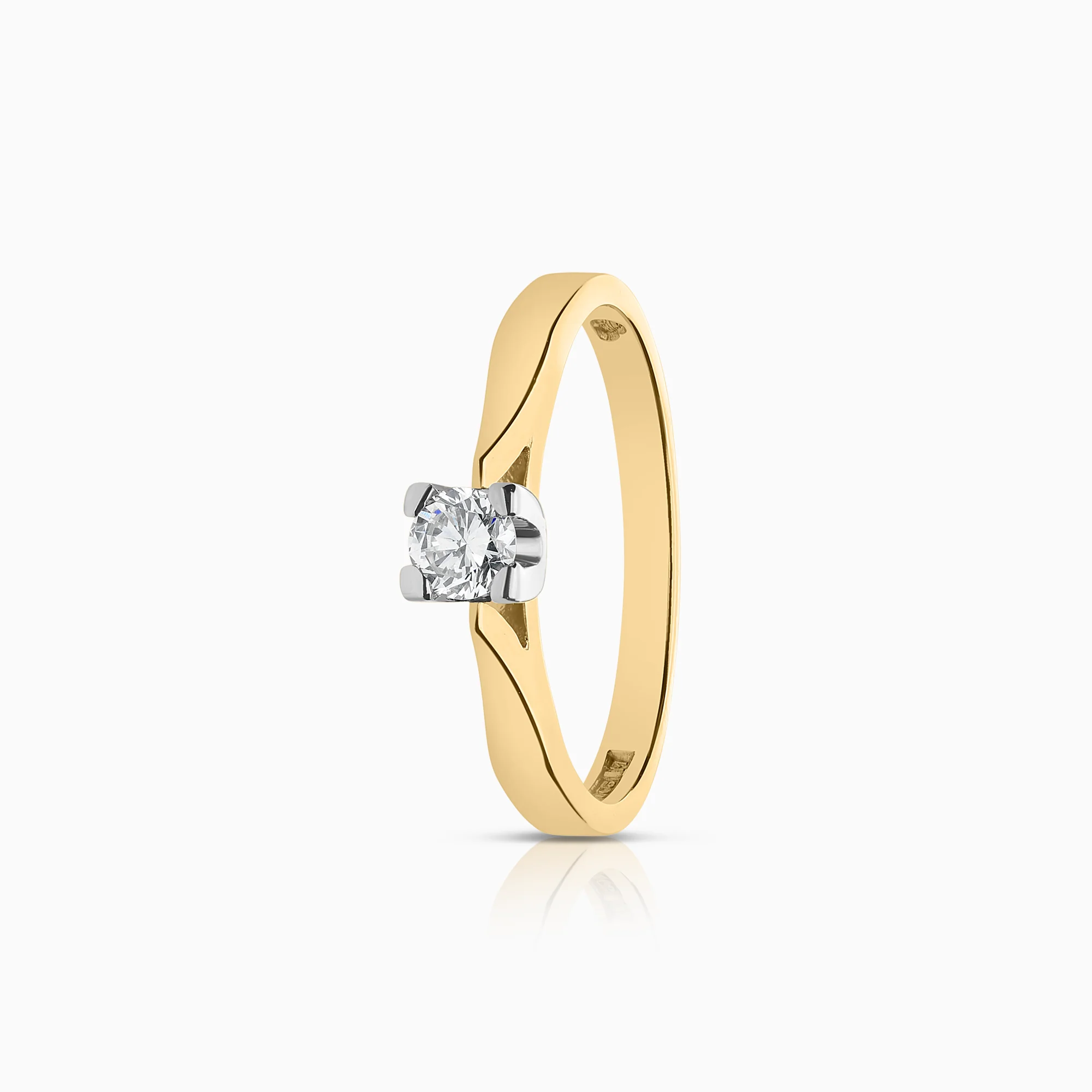 Solitaire Ring 0.22ct 18K Gold