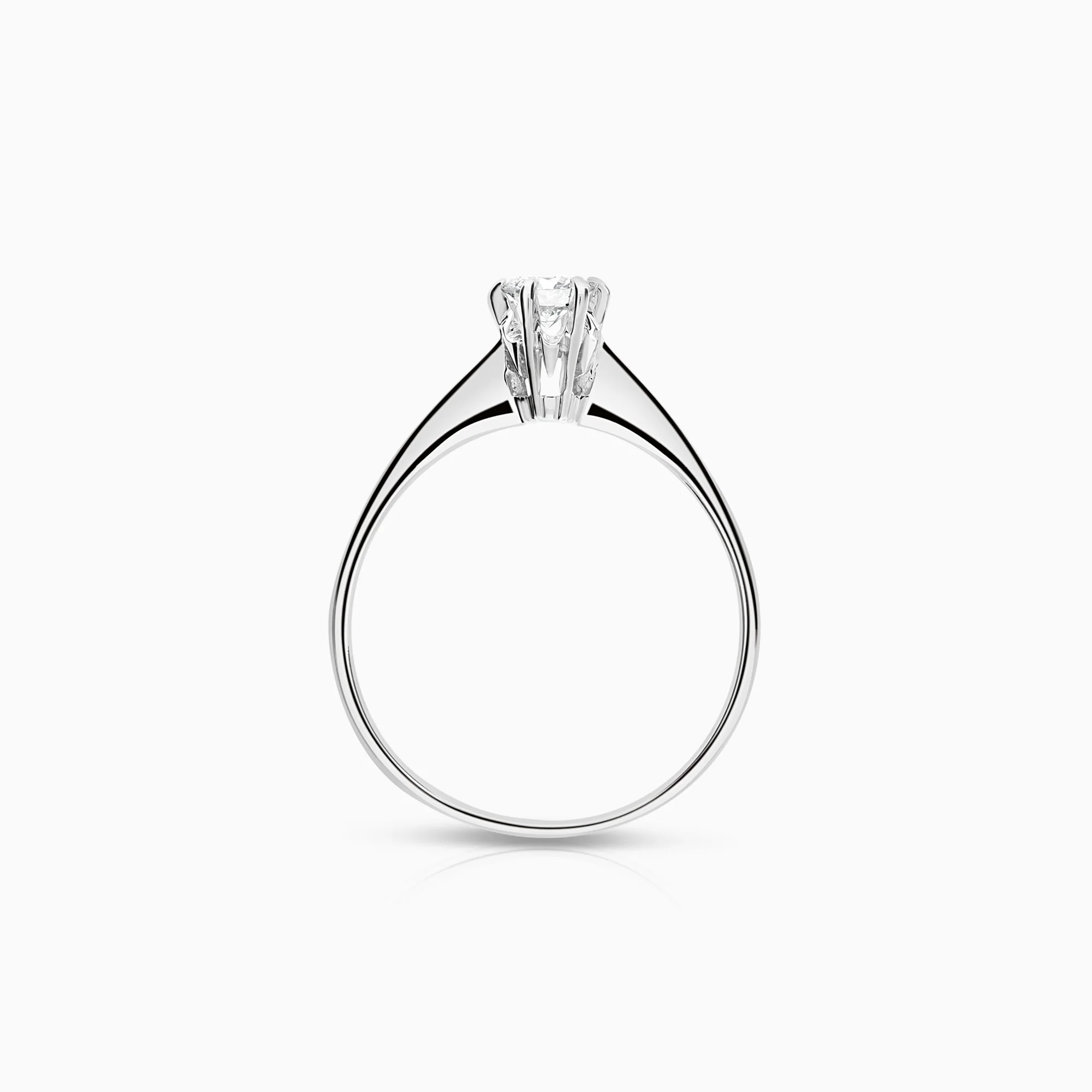 Solitaire ring 0.23ct 18K white gold - Image 2