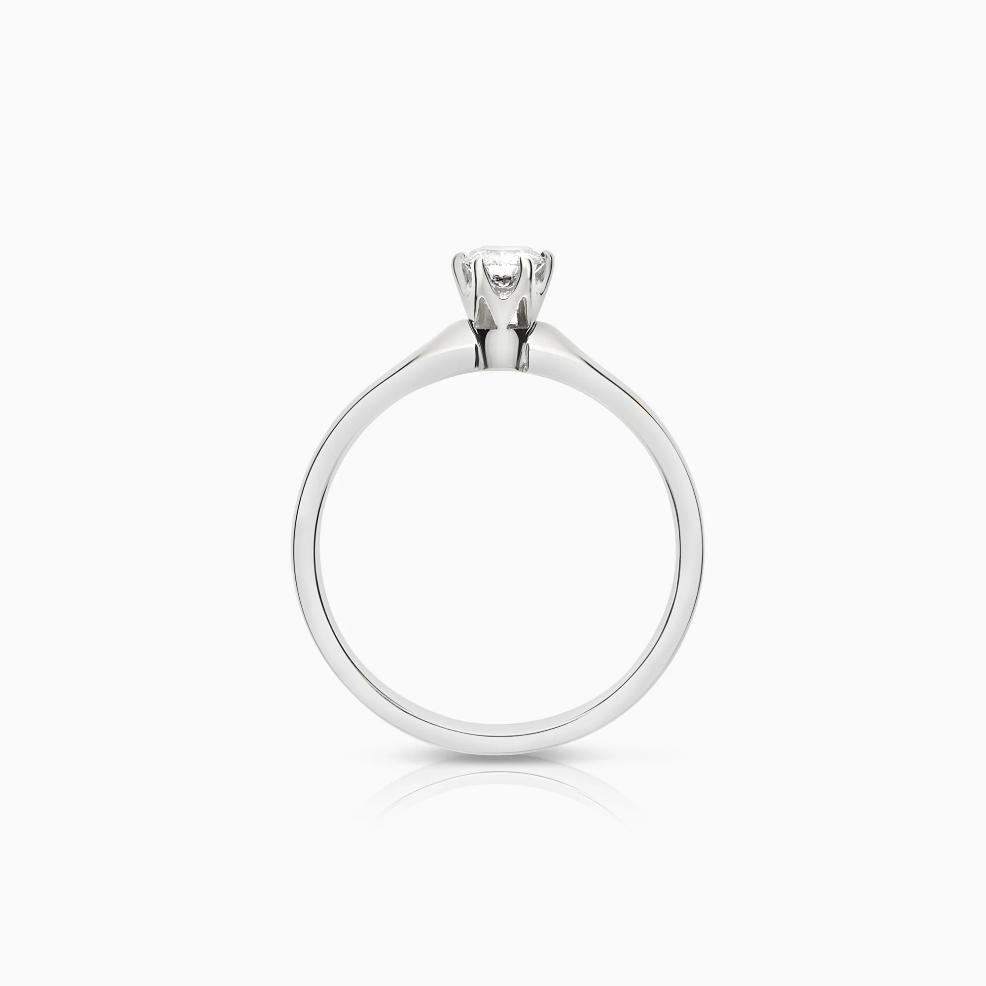 Solitaire ring 0.24ct 18K white gold - Image 2