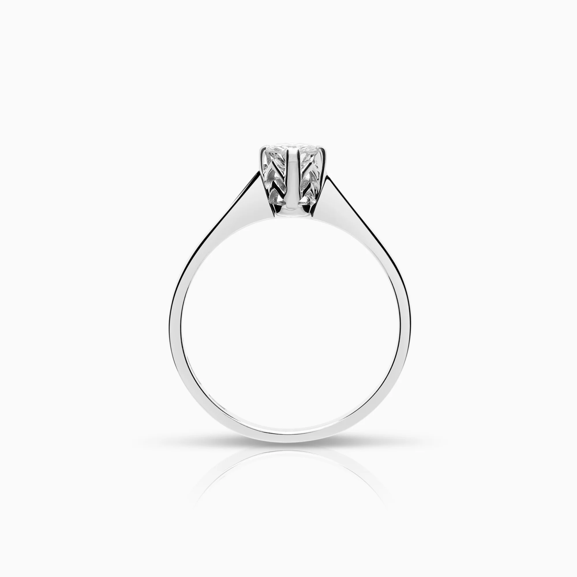 Solitaire ring 0.24ct 18K white gold - Image 2