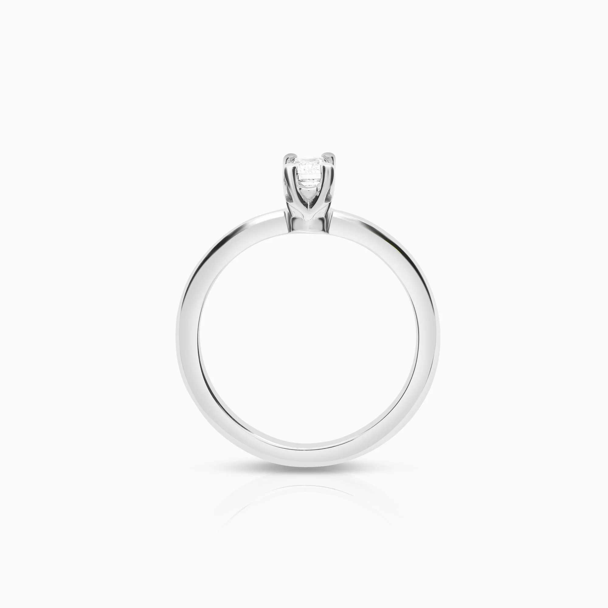 Solitaire ring 0.25ct 14K white gold - Image 2