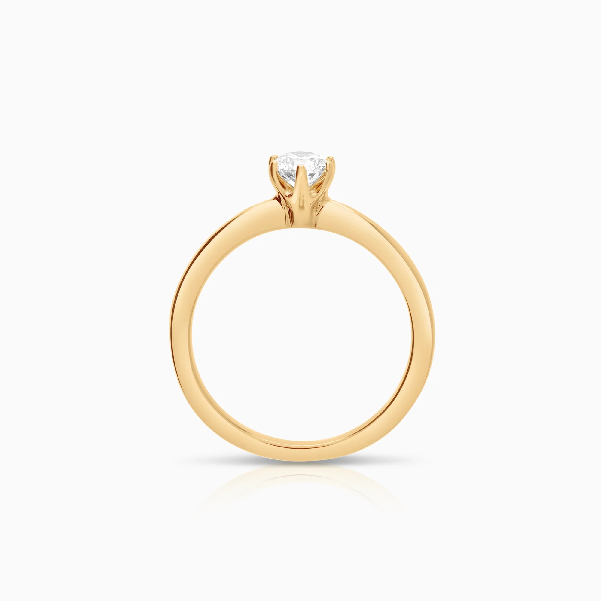 Solitaire ring 0.25ct 18K gold - Image 2