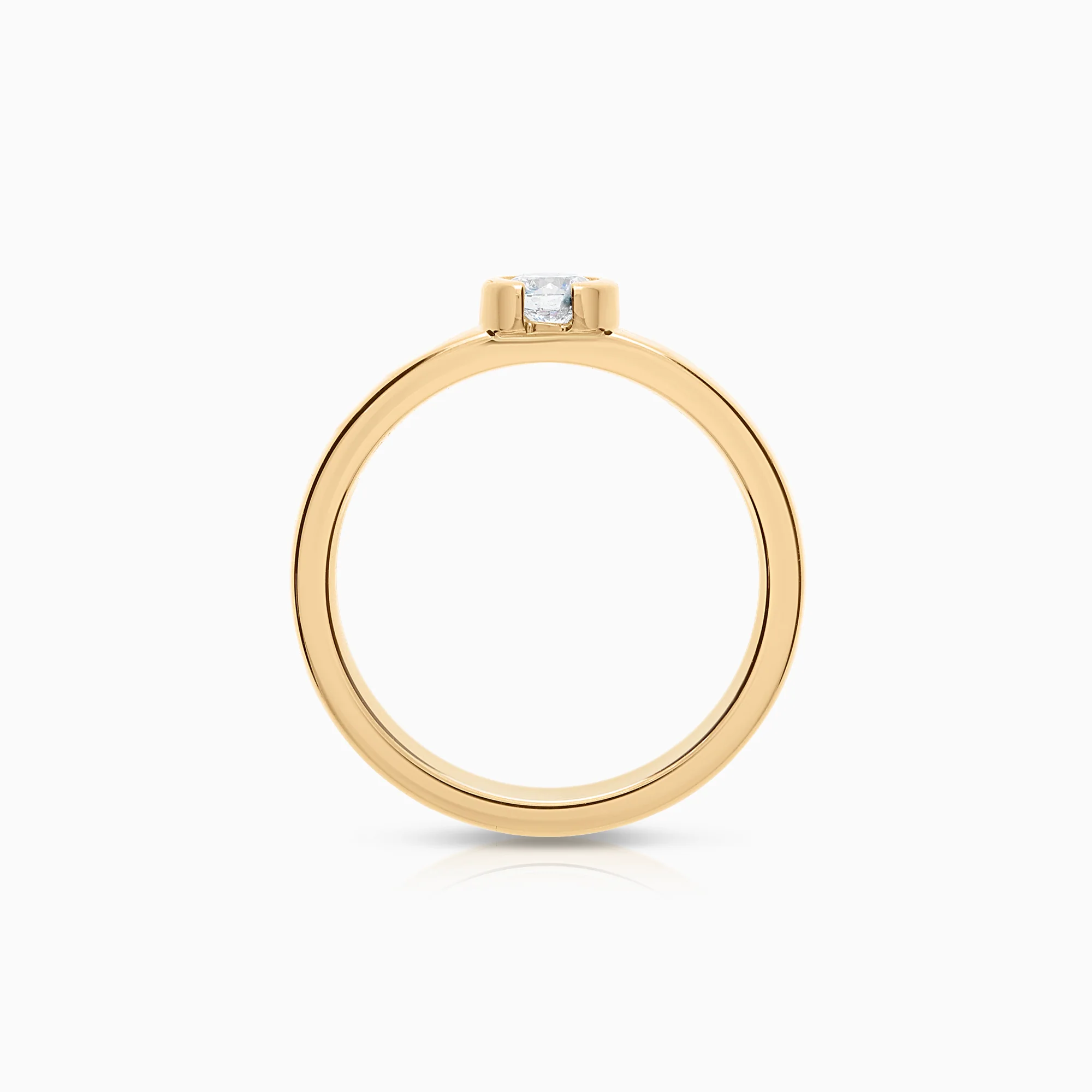 Solitaire ring 0.25ct 18K gold - Image 2