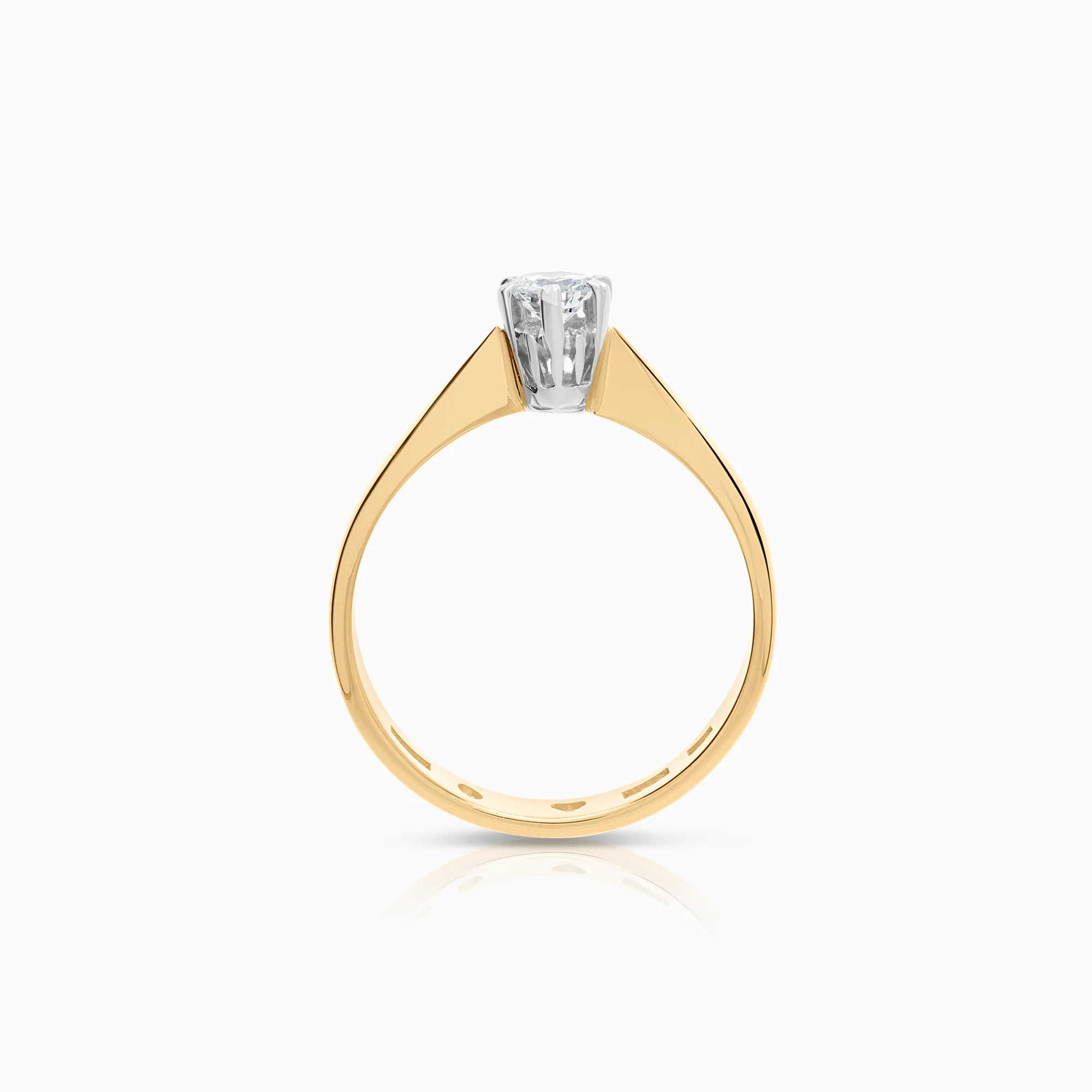 Solitaire ring 0.25ct 18K gold - Image 2