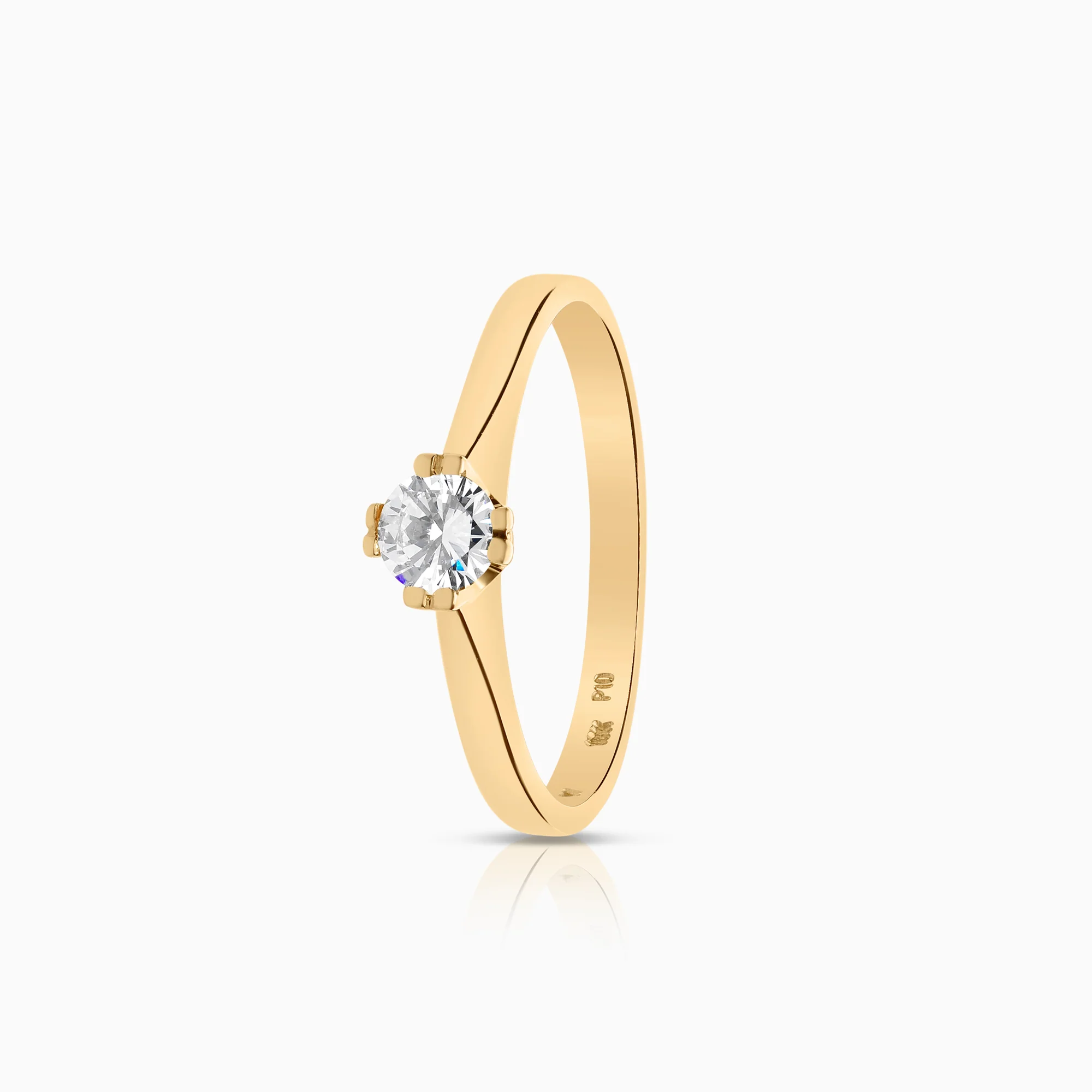 Solitaire ring 0.25ct 18K gold