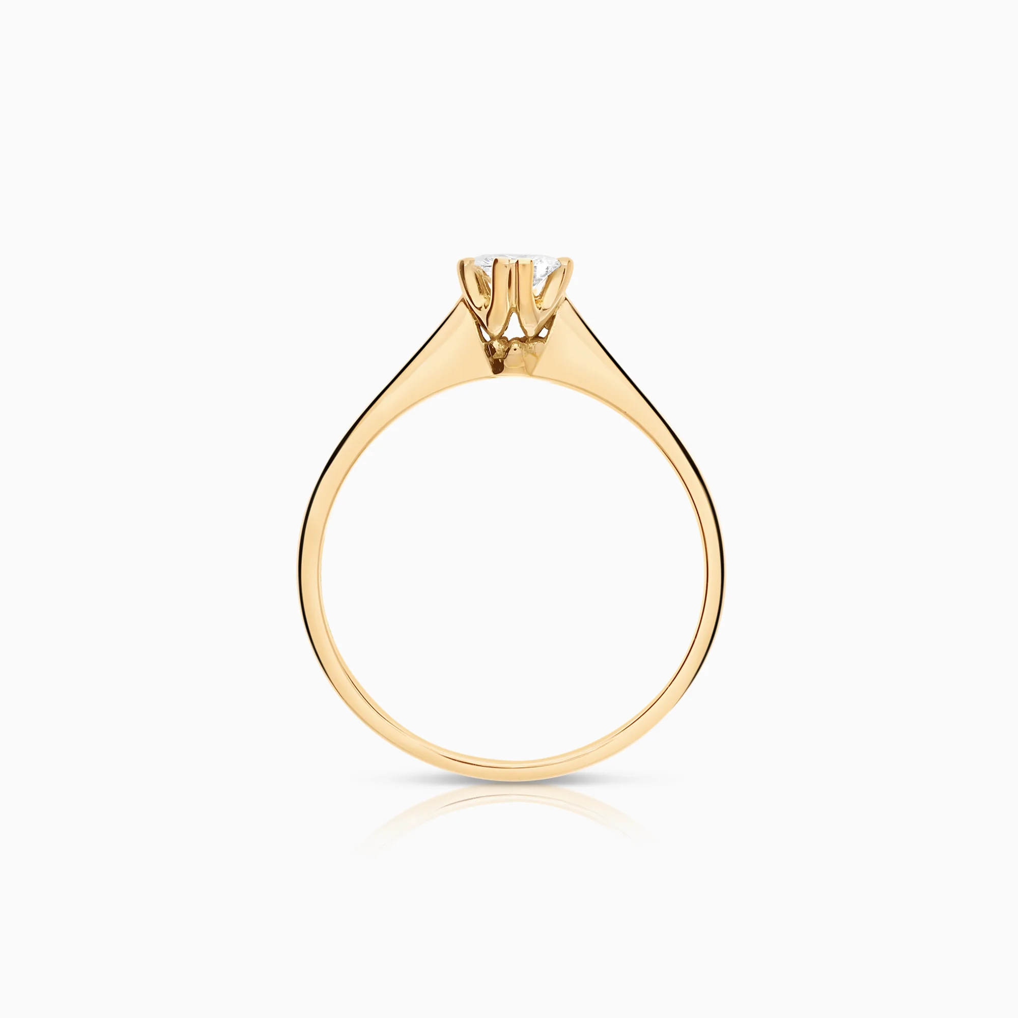 Solitaire ring 0.25ct 18K gold - Image 2