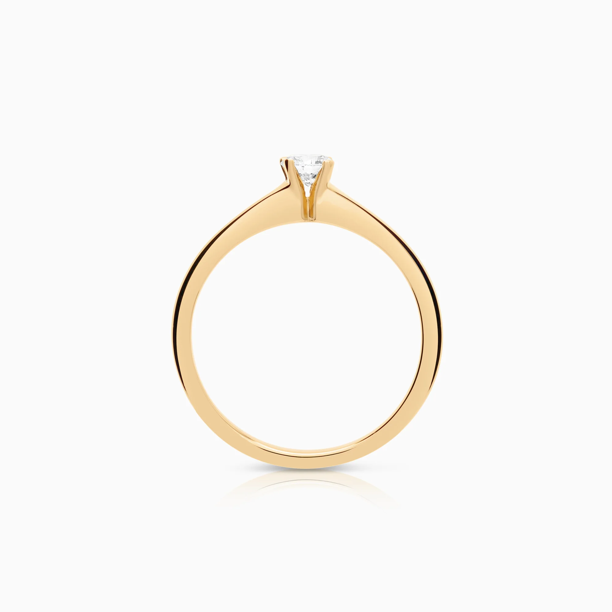 Solitaire ring 0.25ct 18K gold - Image 2