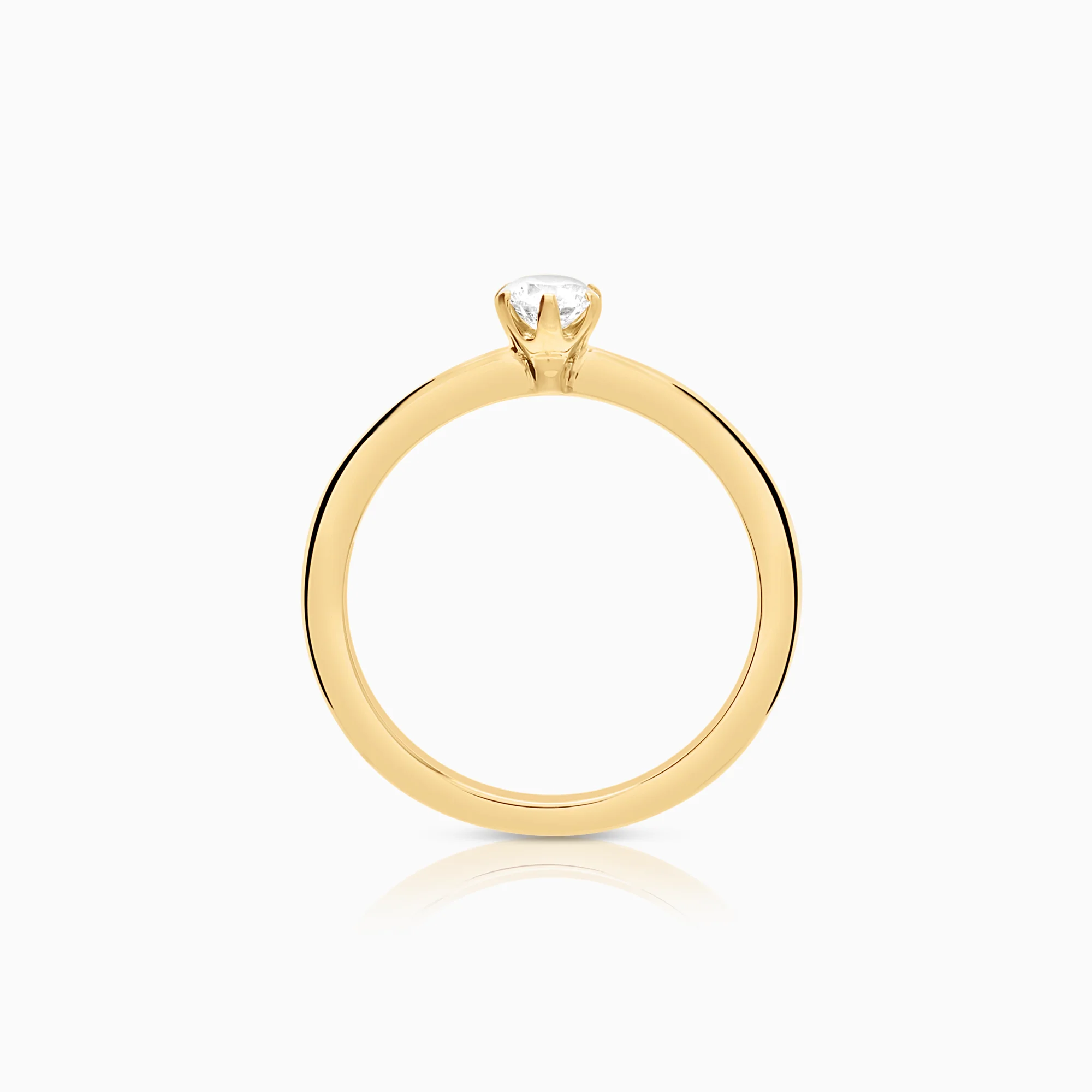 Solitaire ring 0.25ct 18K gold - Image 2