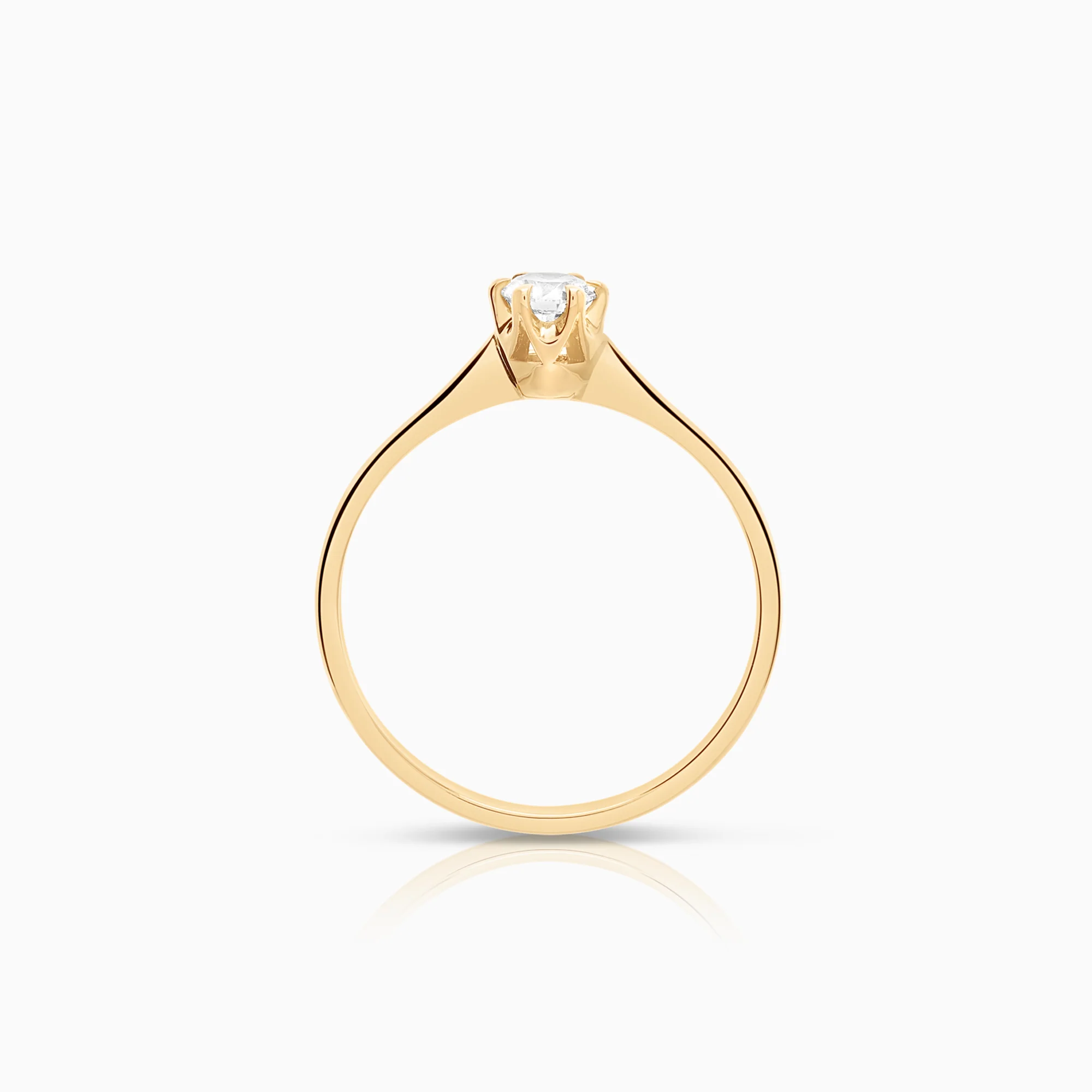 Solitaire ring 0.25ct 18K gold - Image 2