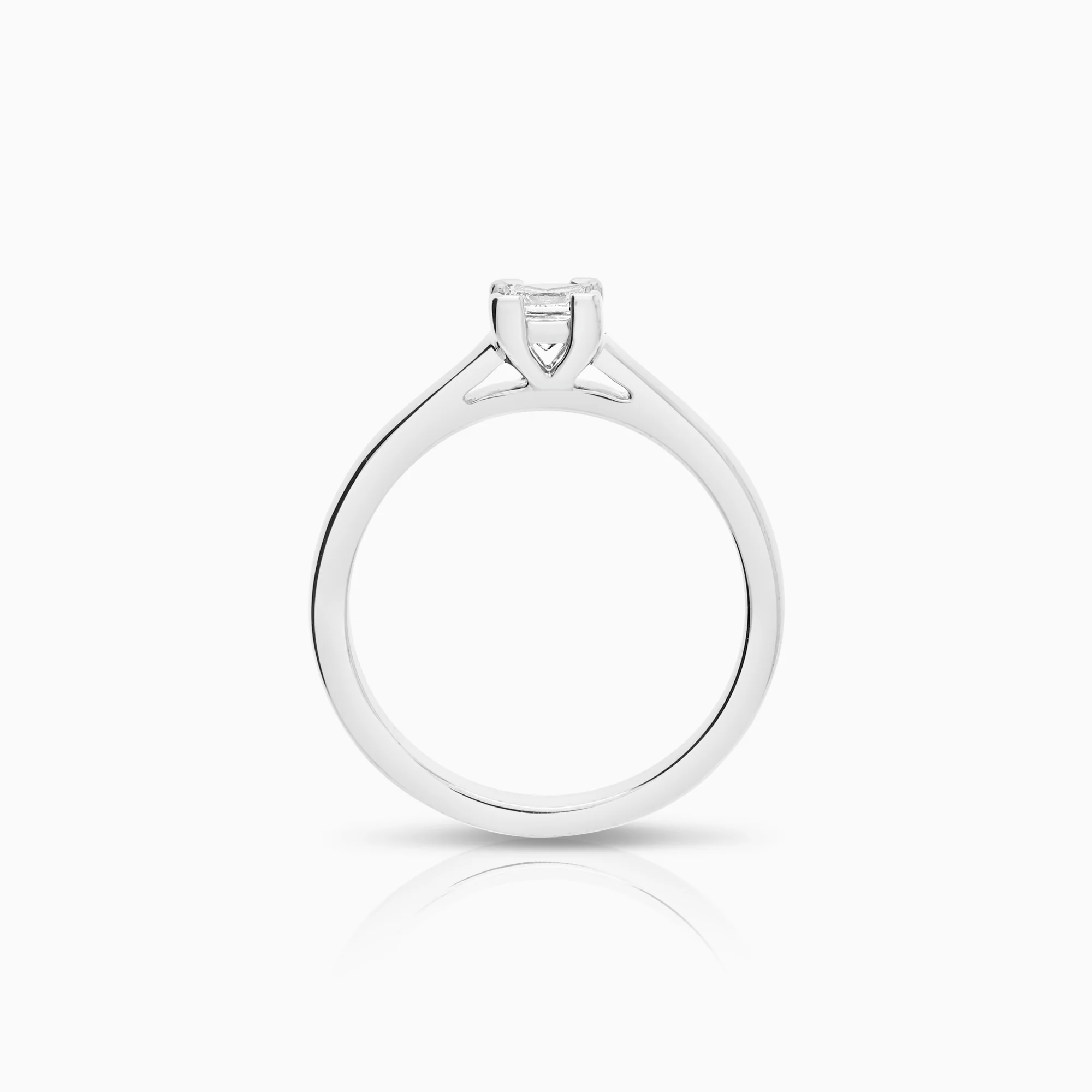 Solitaire ring 0.25ct 18K white gold - Image 2