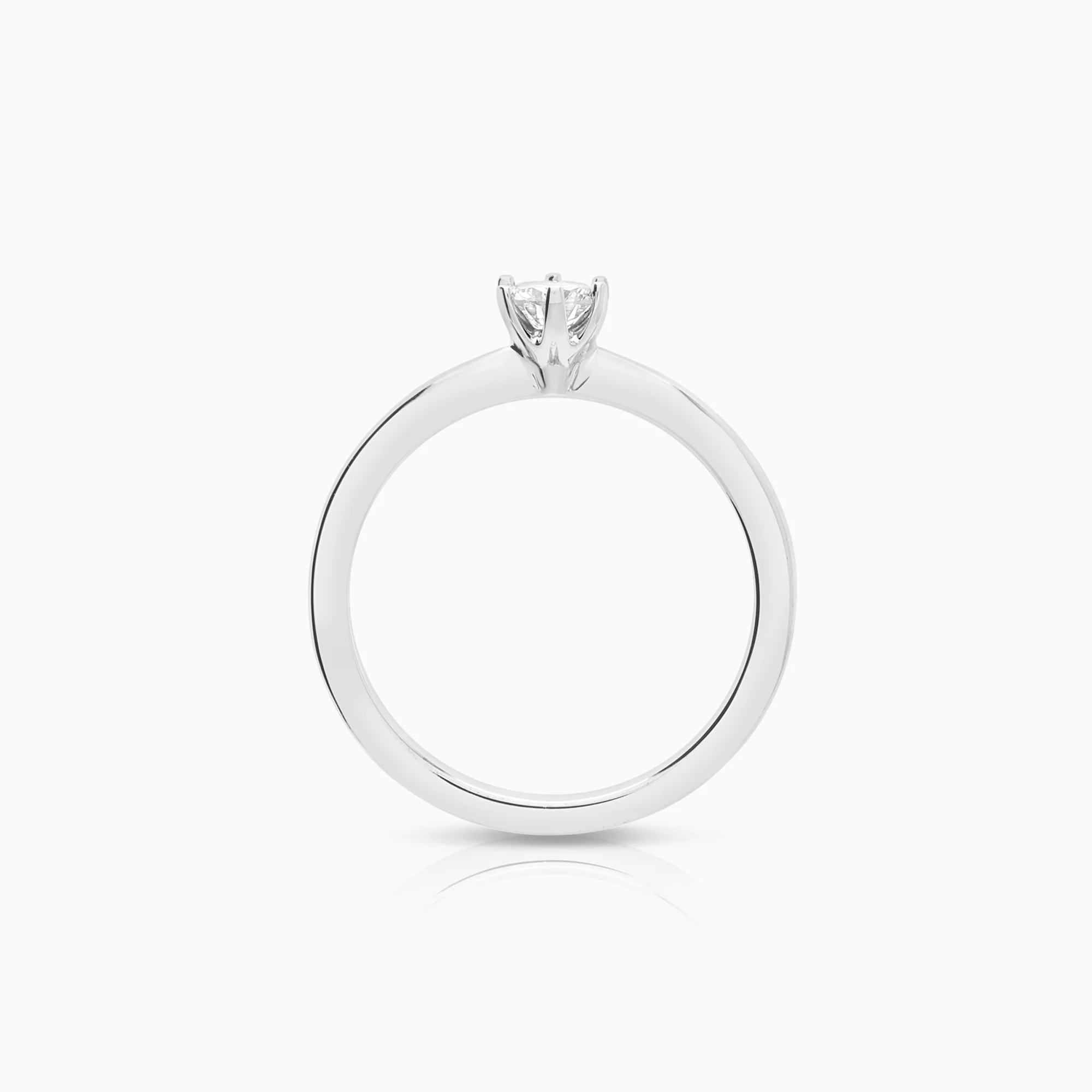 Solitaire ring 0.25ct 18K white gold - Image 2