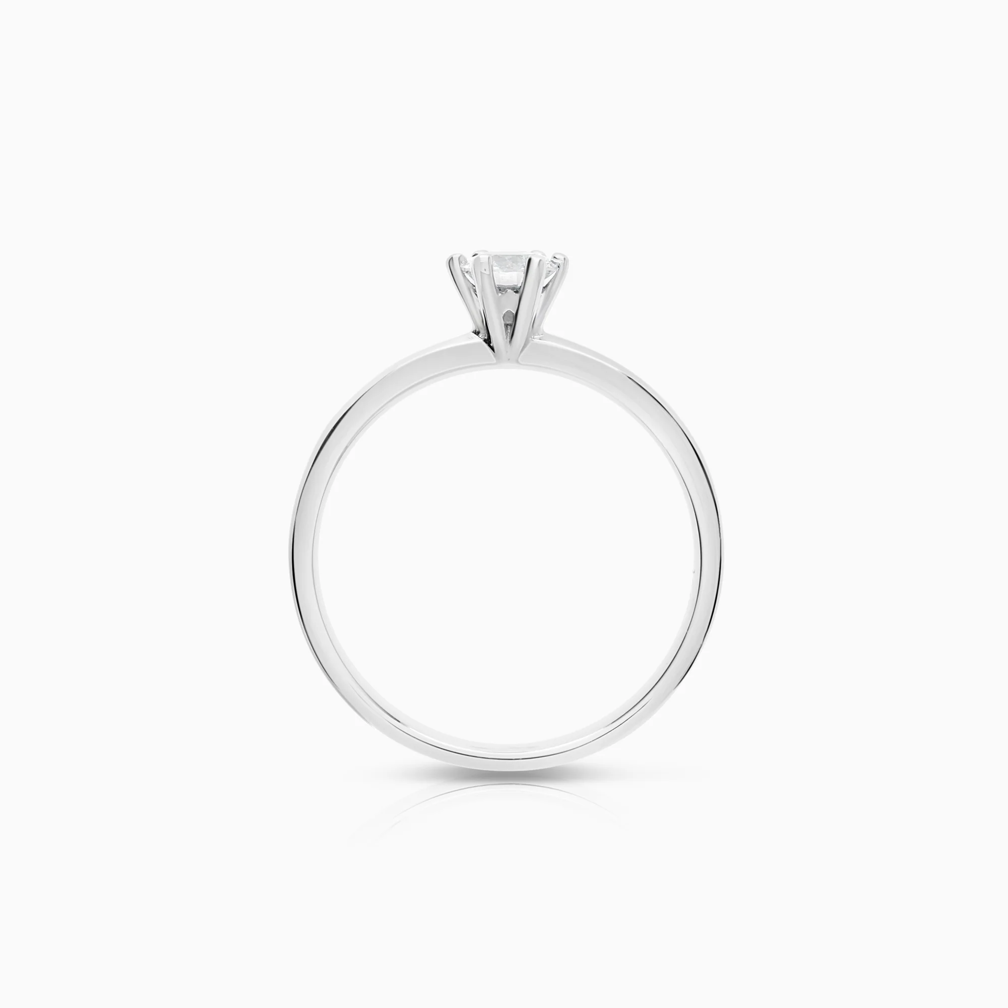 Solitaire ring 0.25ct 18K white gold - Image 2
